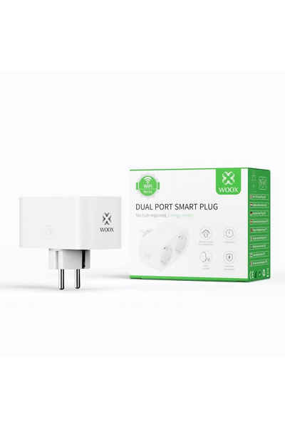 WOOX Funksteckdose WOOX R6153 Smart Dual Plug EU 16A + Energy Monitor, 1-St., R6153 Dualer Smart Plug