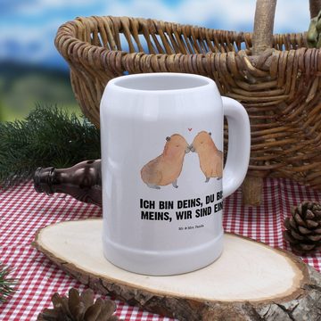 Mr. & Mrs. Panda Bierkrug Capybara Liebe - Weiß - Geschenk, Tiermotive, Gute Laune, 5 l, Krug, Keramik, Kreative Sprüche