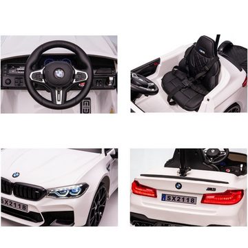 ES-Toys Elektro-Kinderauto Kinder Elektroauto BMW M5, Belastbarkeit 40 kg, lizenziert EVA-Reifen Kunstledersitz MP3 USB