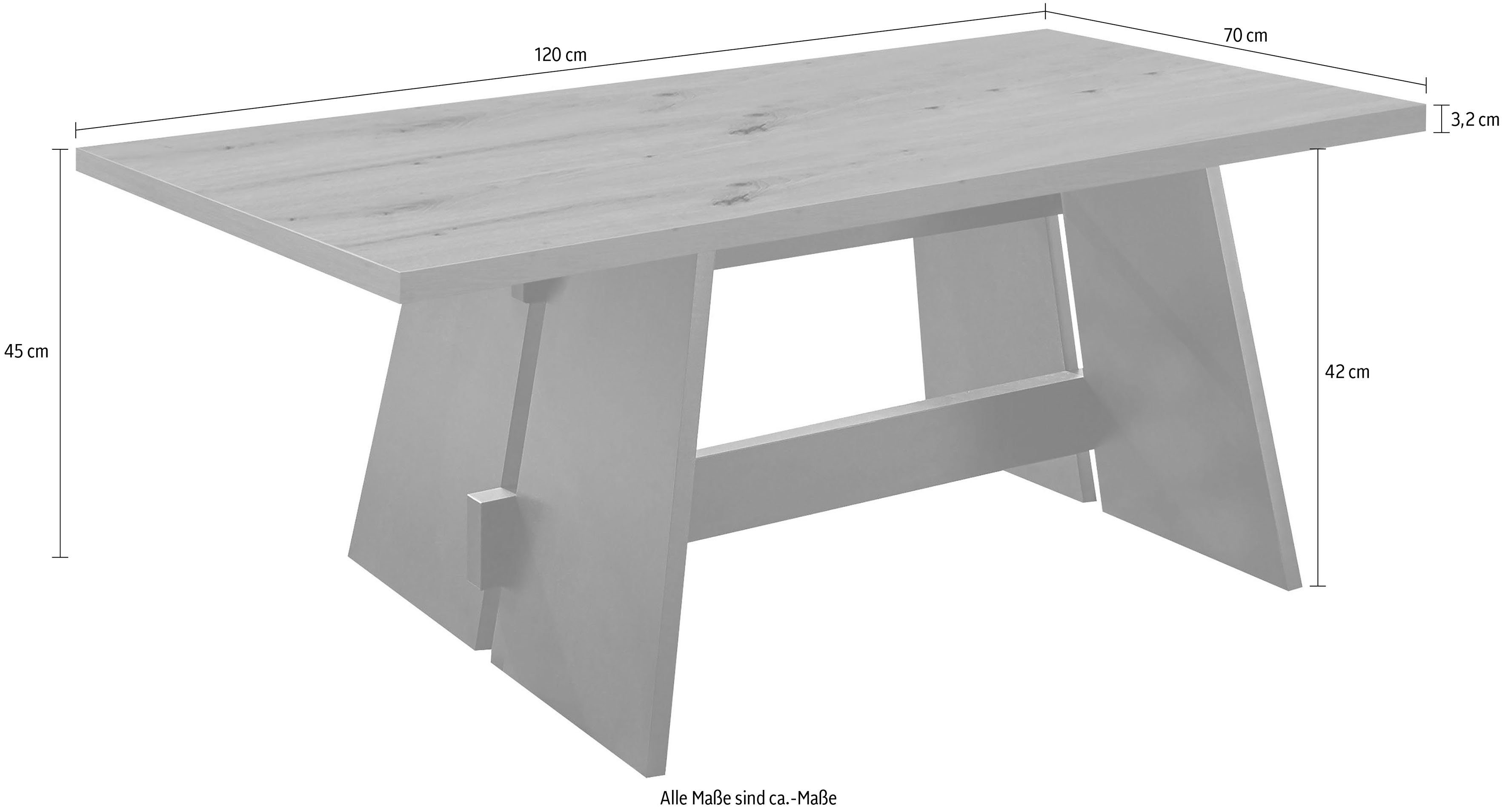 Mäusbacher Couchtisch, 3,2 cm starke Tischplatte