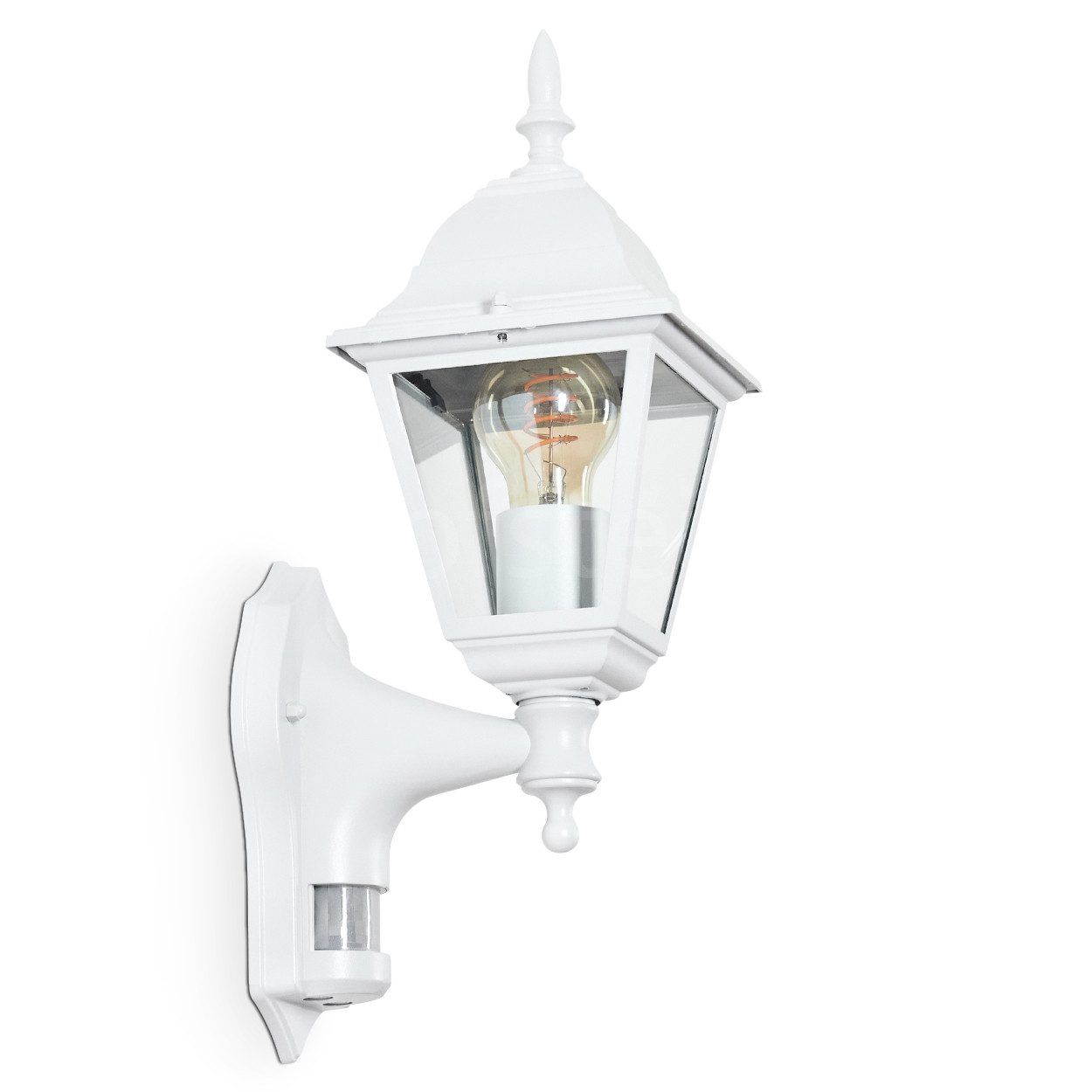 hofstein Außen-Wandleuchte Wandlampe mit Bewegungsmelder aus Metall/Glas in günstig online kaufen