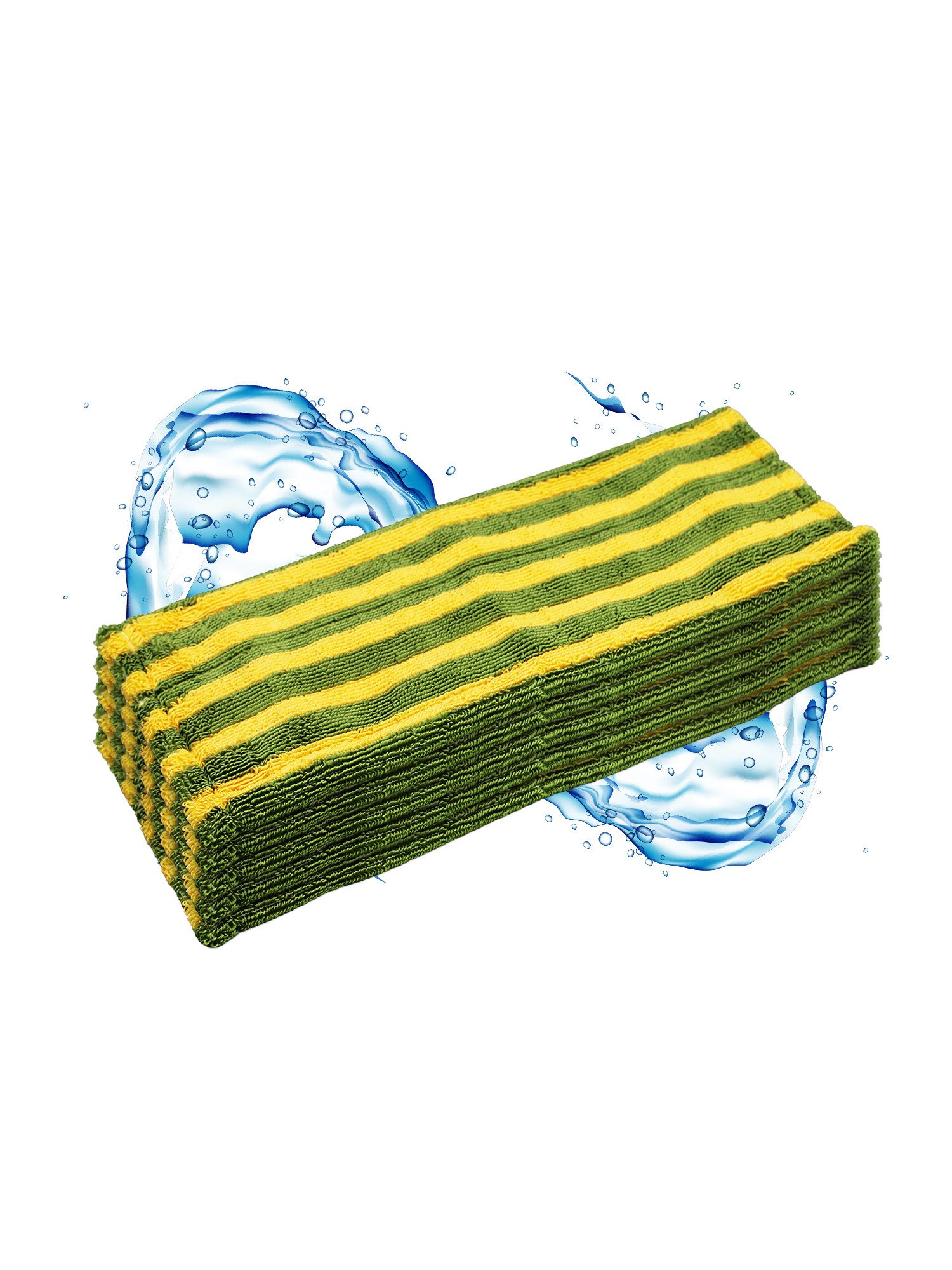 Moppland Premium Ersatzbezug für Bodenwischer 40-50cm Mikrofaser Streifen Mopp Wischmopp-Ersatzkopf (Mikrofaser, 40, Einzelartikel, 5-tlg., Wischmopp Ersatzbezug, 100% Mikrofaser Mopp EU-Ware: Schrumpf-Ausgleich & Streifenfrei)