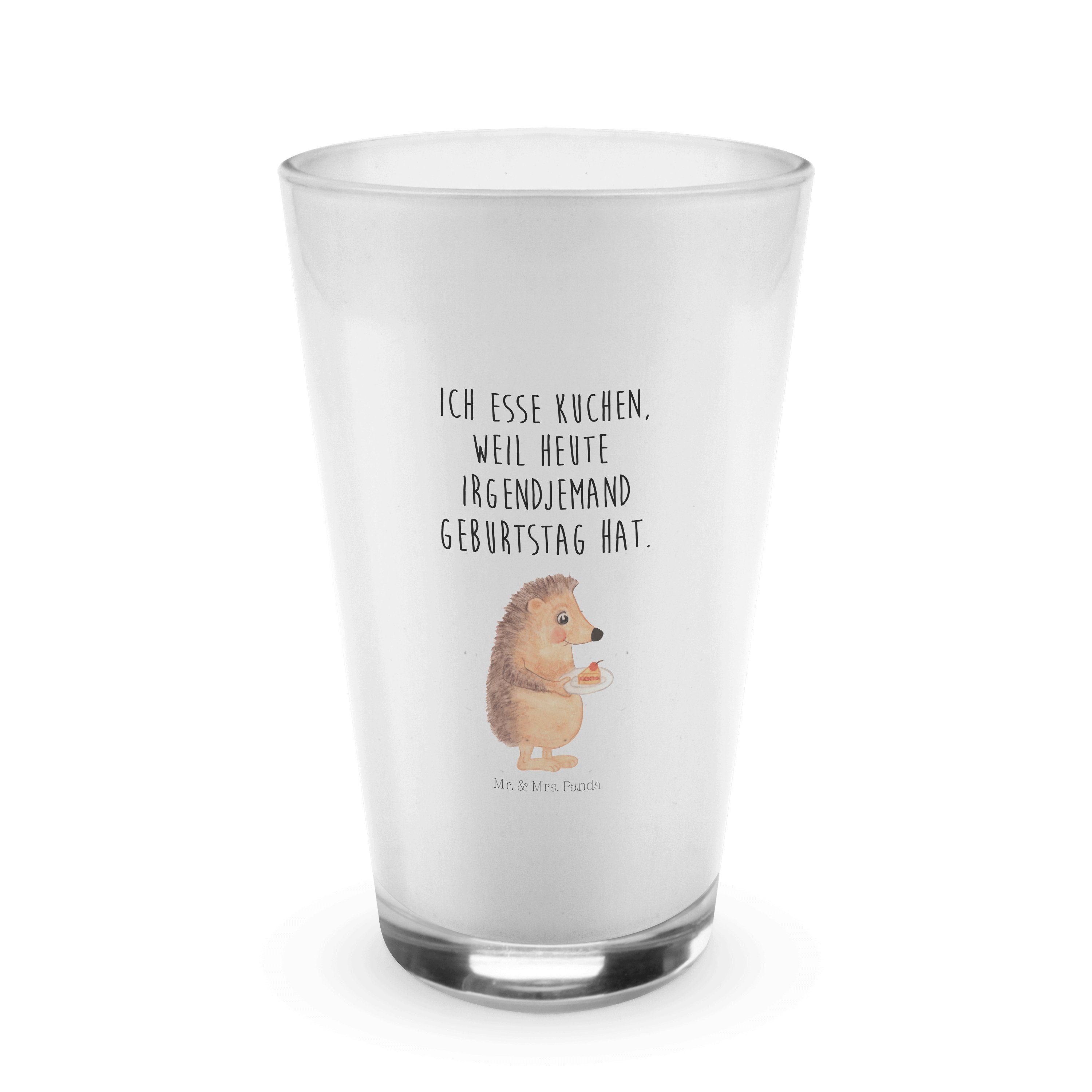 Mr. & Mrs. Panda Glas »Igel mit Kuchenstück Transparent Geschenk