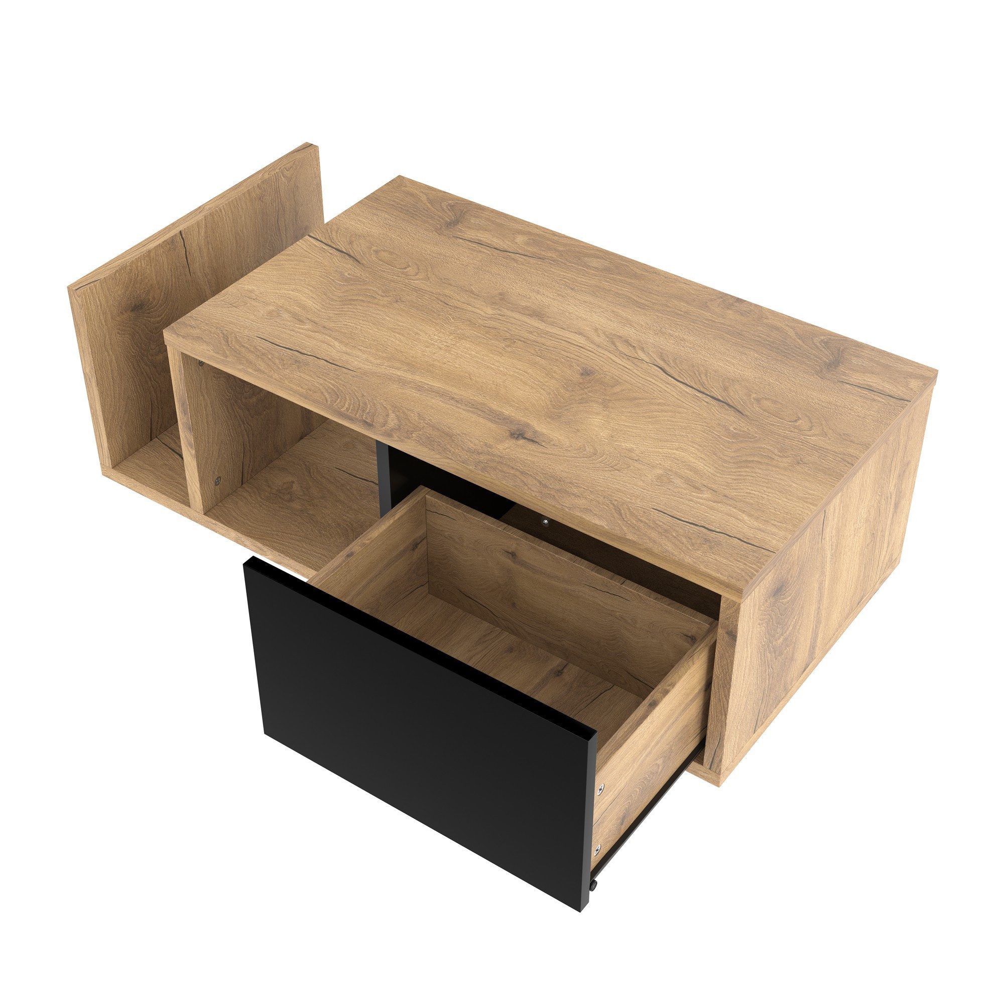 LVHOM Couchtisch Retro Sideboard mit LED günstig online kaufen