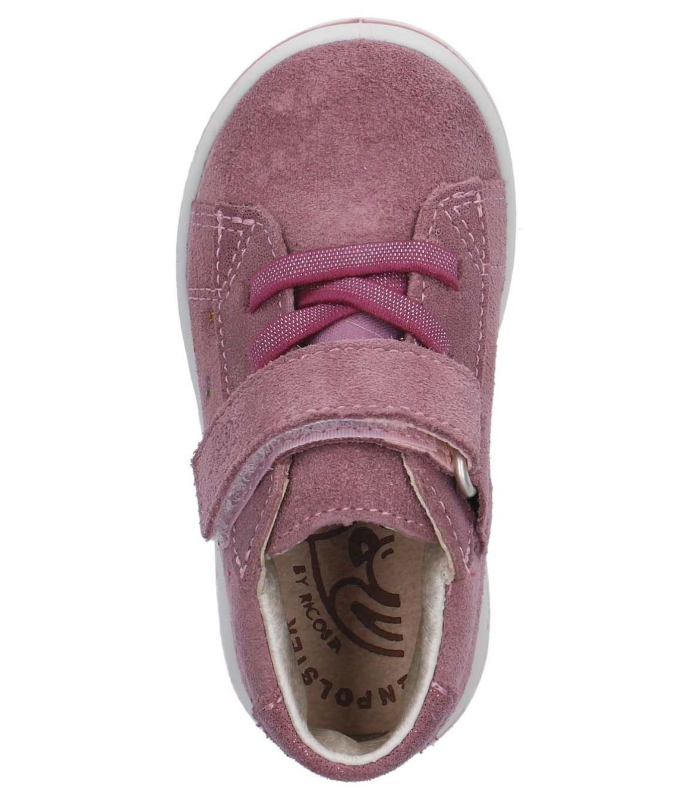 Pepino Ricosta Veloursleder/Textil Rosa Klettschuh Halbschuhe