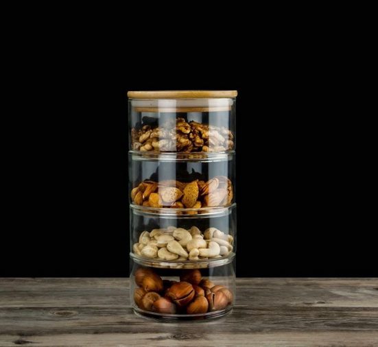 ZELLERFELD Vorratsglas »Trendmax 4 Etagig Vorratsdose mit Bamboo Holz