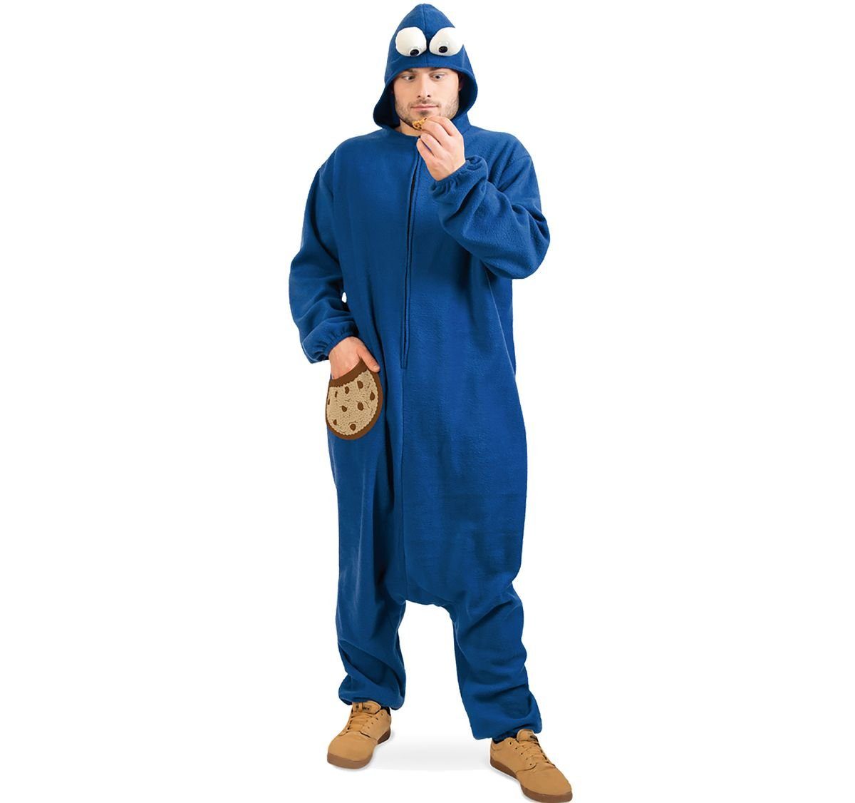 Kostüm Blaues Keksmonster für Erwachsene