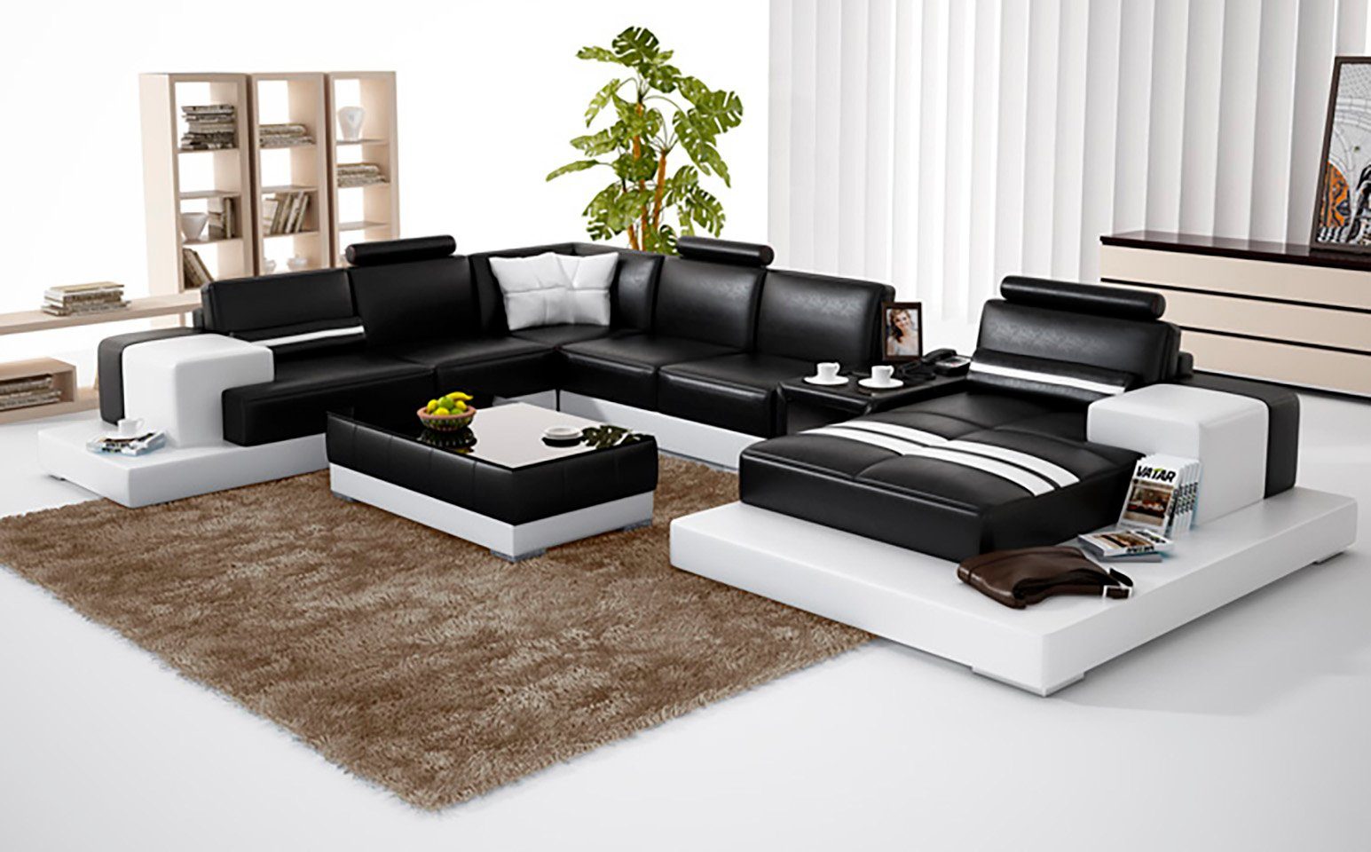 JVmoebel Ecksofa, Wohnlandschaft Ledersofa Couch Design Modern Sofa Eck Ecksofa