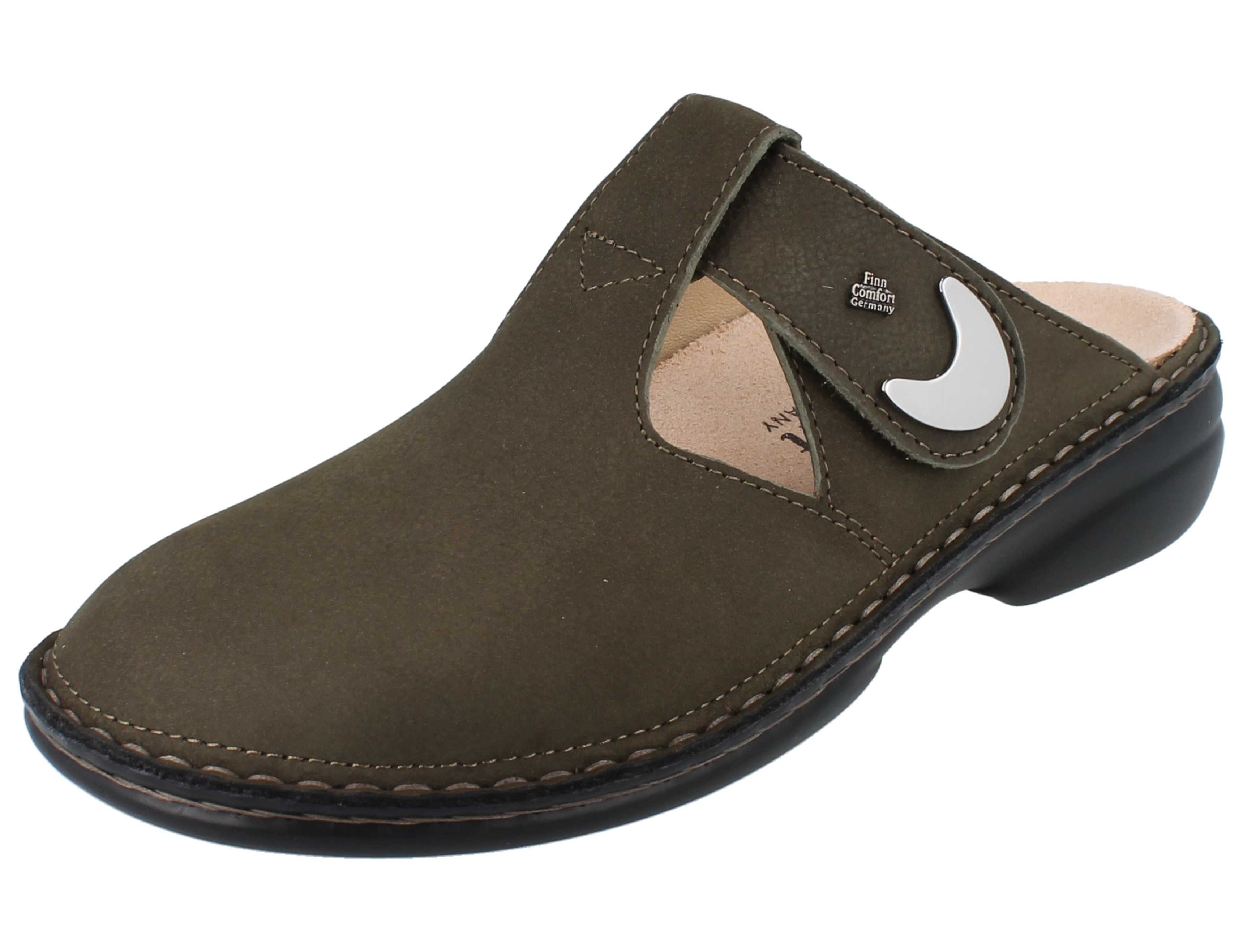 Finn Comfort FINN COMFORT Belem Damen Clogs oliv grün Nubukleder - Größe: 37 Clog
