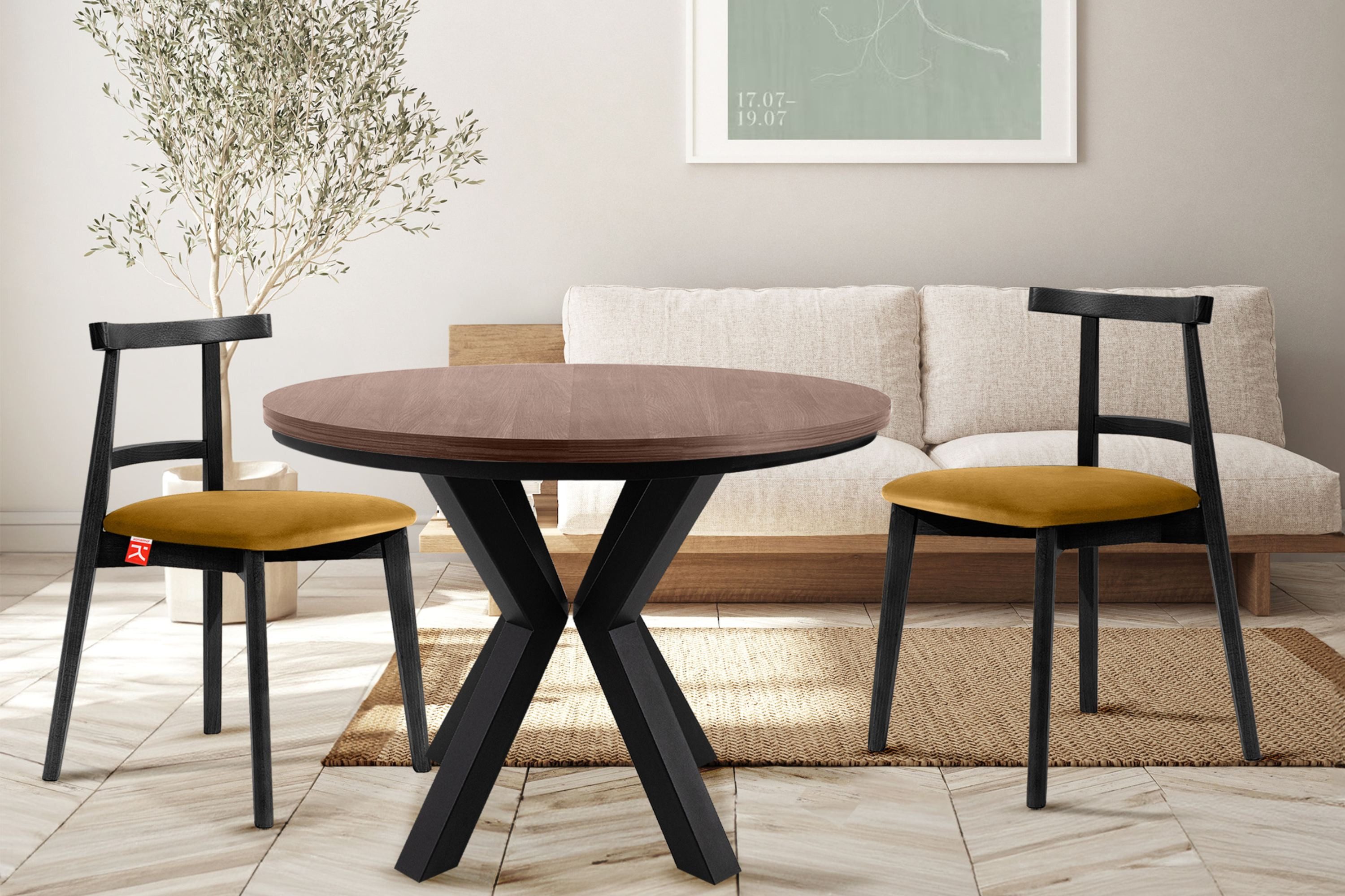 KONSIMO® Esstisch ROSTEL Ausziehbar Rund Tisch, günstig online kaufen
