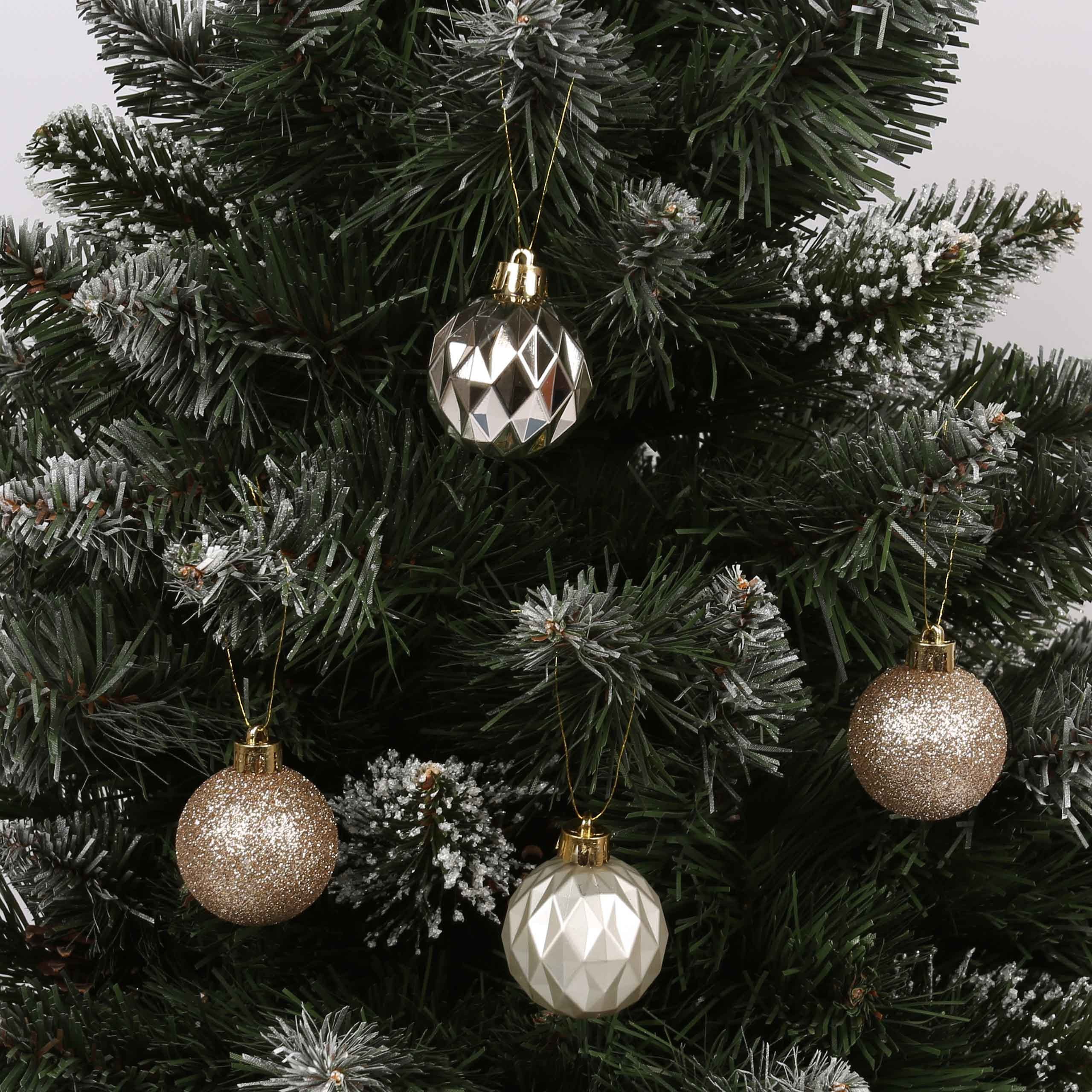 4cm, Weihnachtsbaumkugel Christbaumkugeln, Stück Sarcia.eu 1 Kugelset Pack 18 Goldene