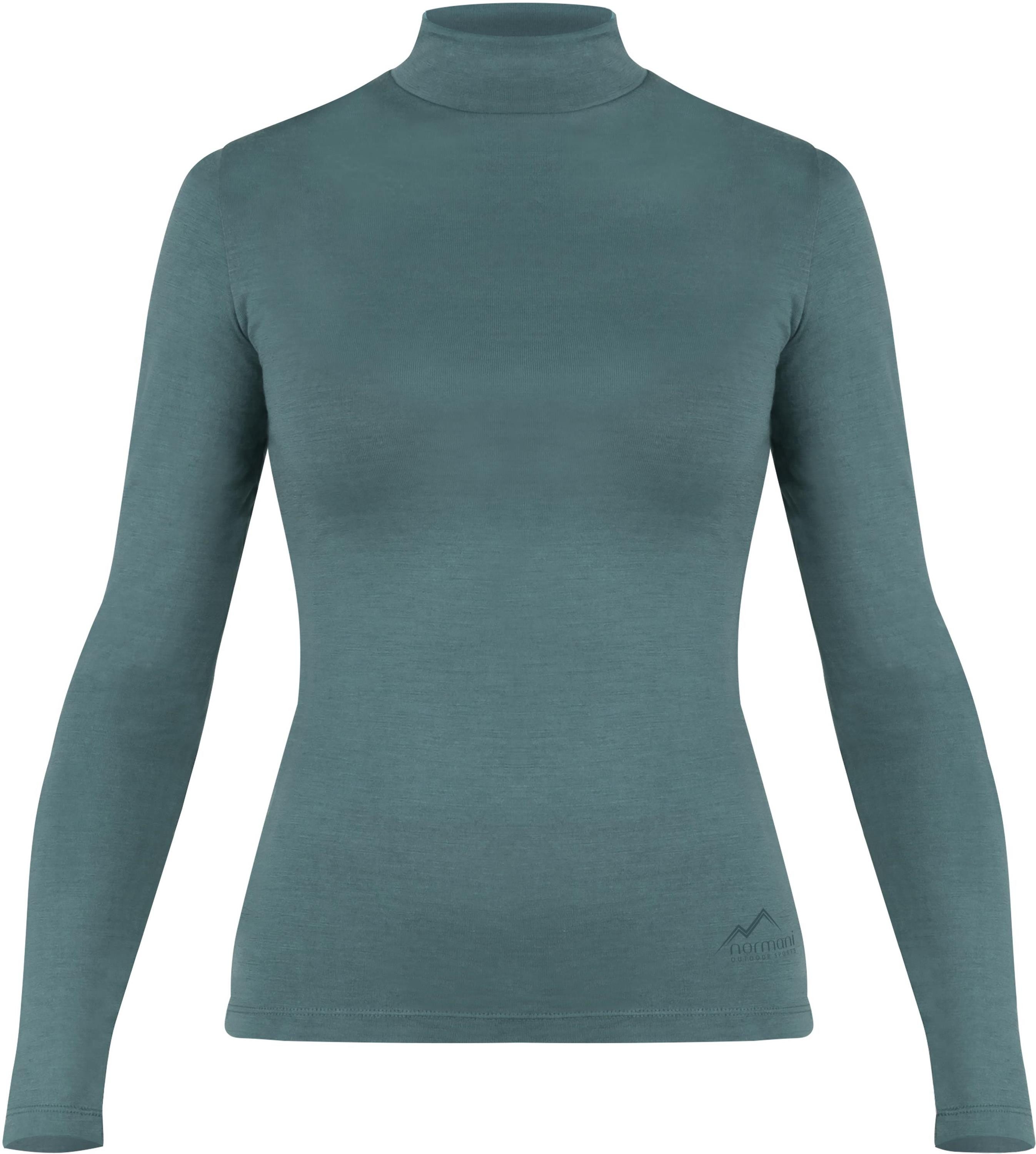 Langarmshirt Damen Merino Longsleeve mit Stehkragen Romsey