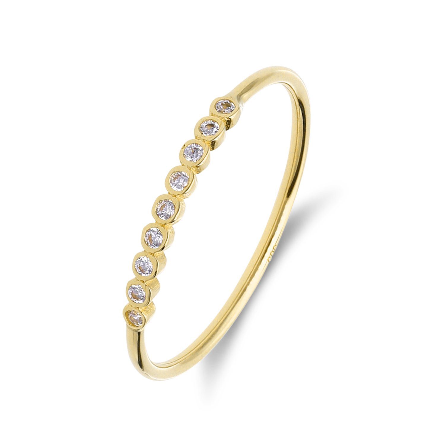 LUCARDI Fingerring Ring - 585 Gold - Gold - Zirkonia - Damen