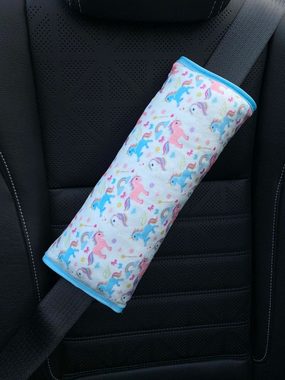 Nackenstützkissen Heckbo Auto Gurt-und Schlafkissen Einhorn-Design, HECKBO