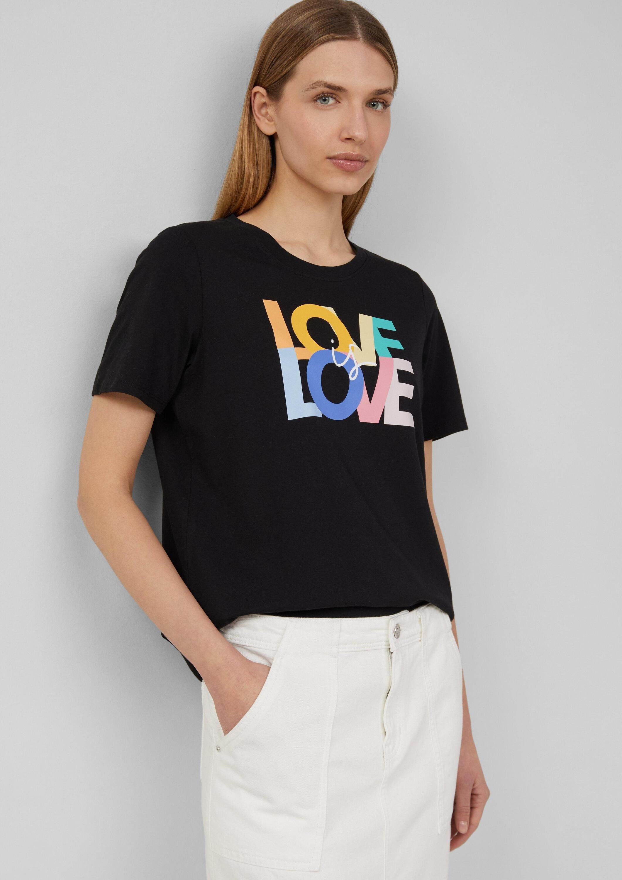 s.Oliver Kurzarmshirt T-Shirt T-Shirt mit Pride-Motiv günstig online kaufen