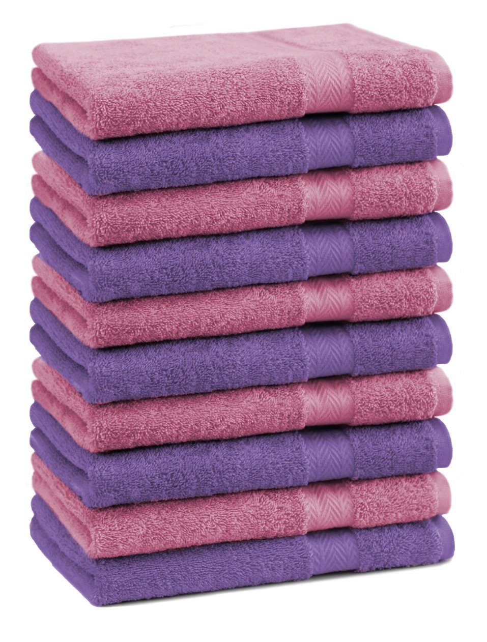 Stück Farbe 100% cm und Premium lila Gästehandtücher Baumwolle Gästetuch-Set Betz altrosa, 10 100% Baumwolle 30x50 Gästehandtücher