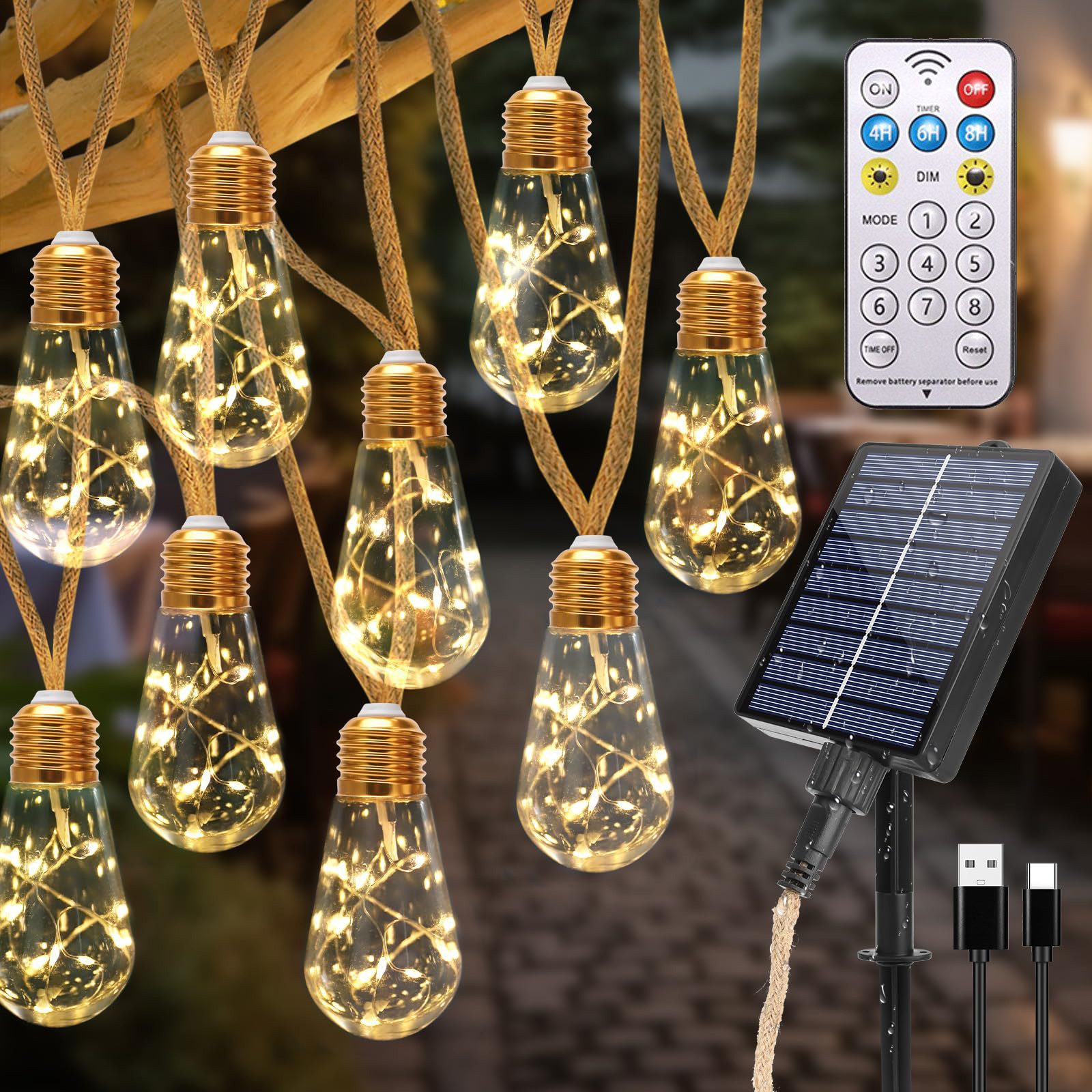 BlingBin LED Gartenleuchte Solar Lichterkette Aussen günstig online kaufen