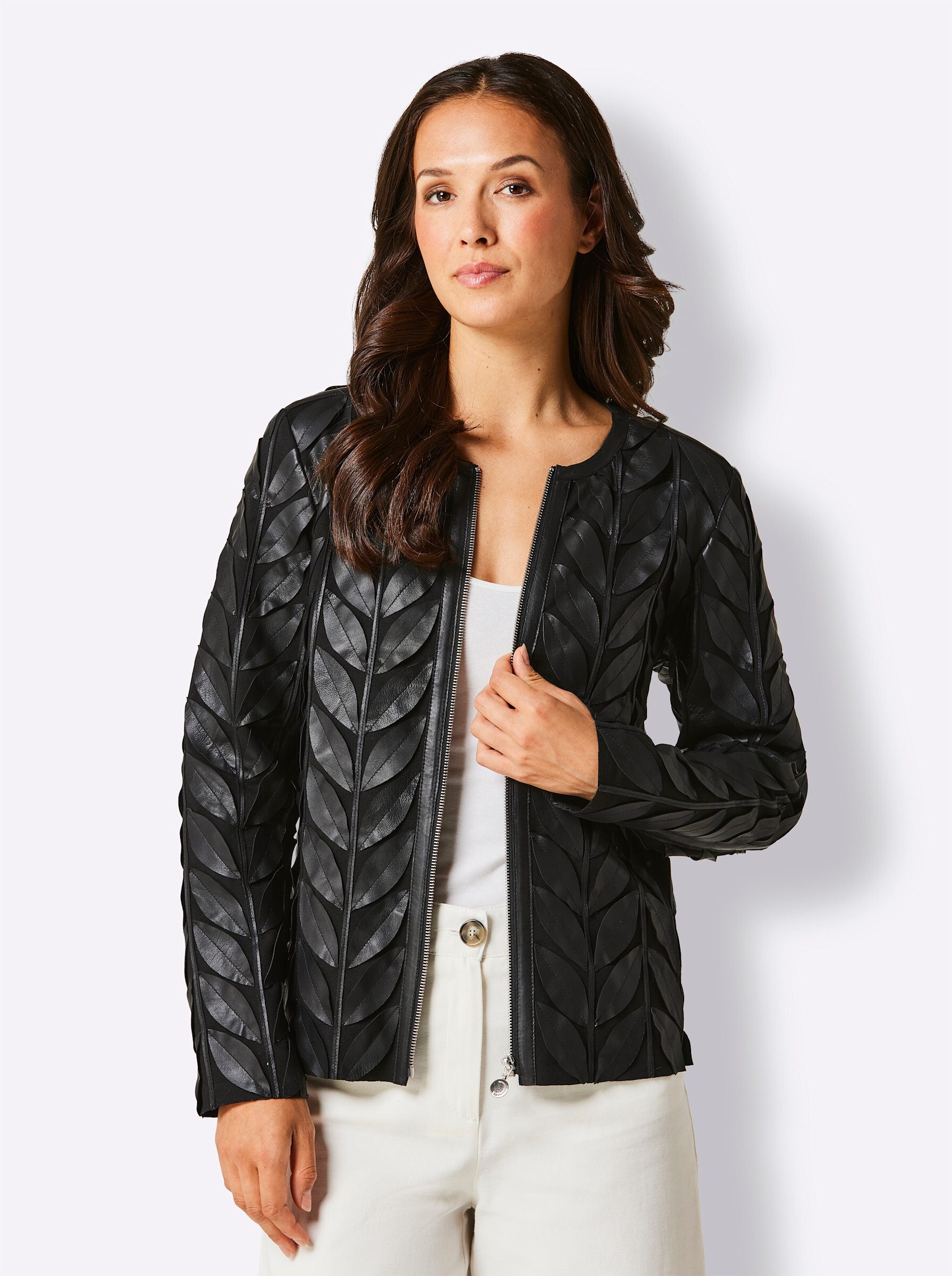 Blusenblazer Lederblazer