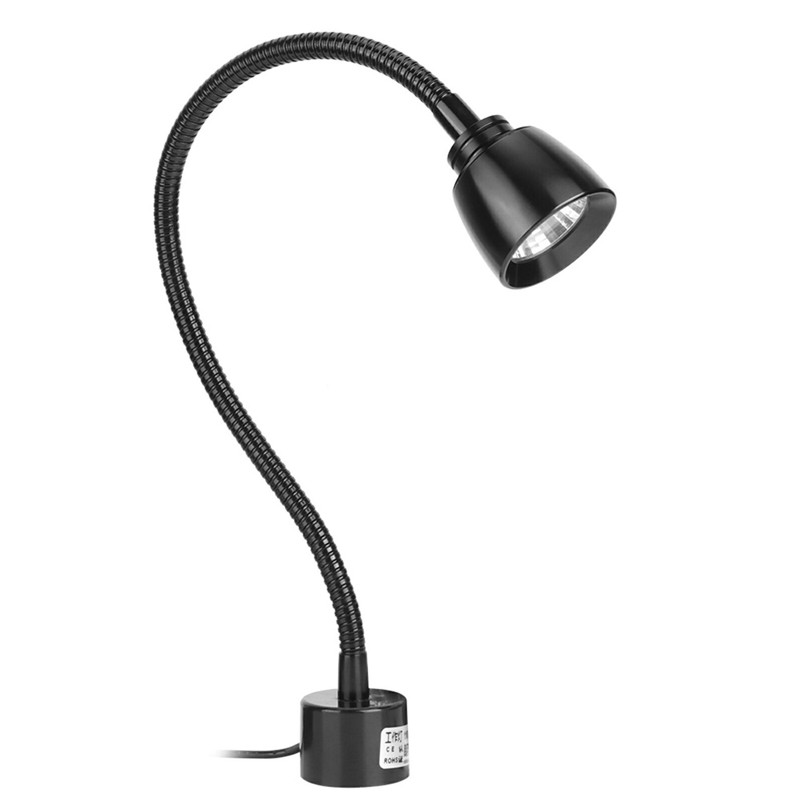 FUROKOY Schreibtischlampe LED-Schreibtischlampe Werkbanklampe Schlauchlampe Weißes / Ca. Licht 45cm Werkzeugmaschinenleuchte 17.7in 7W (110V-220V)