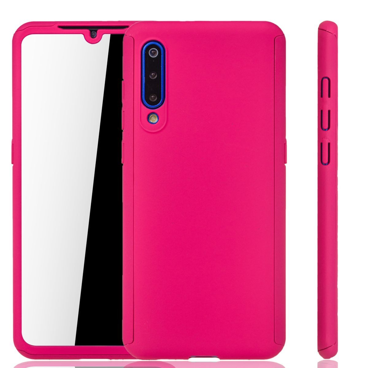 König Design Handyhülle Xiaomi Mi 9, Xiaomi Mi 9 Handyhülle 360 Grad Schutz Full Cover Rosa