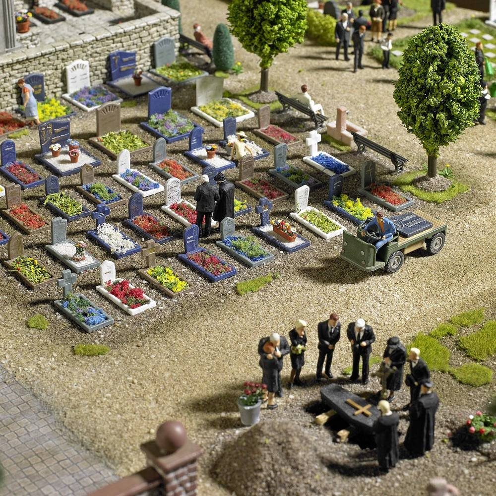 Modelleisenbahn-Fertiggelände H0 Friedhof