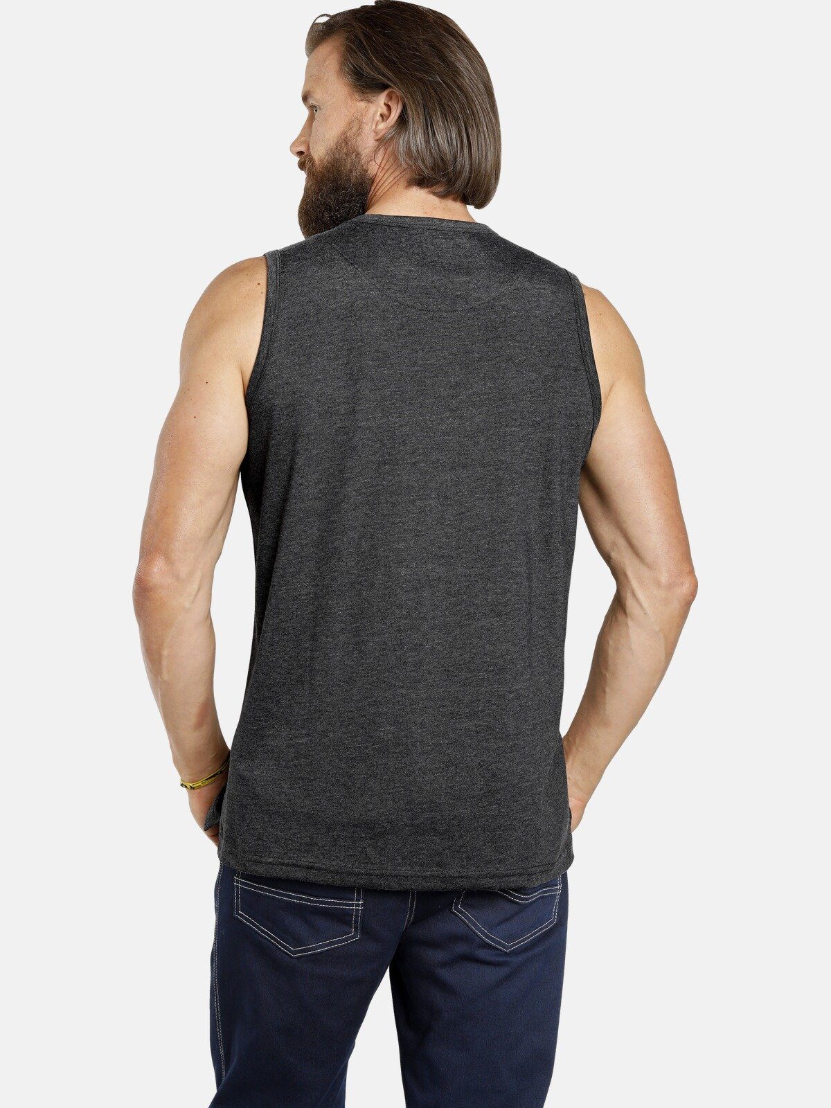 Jan Vanderstorm Muskelshirt PORO gerader Schnitt (2er-Pack)