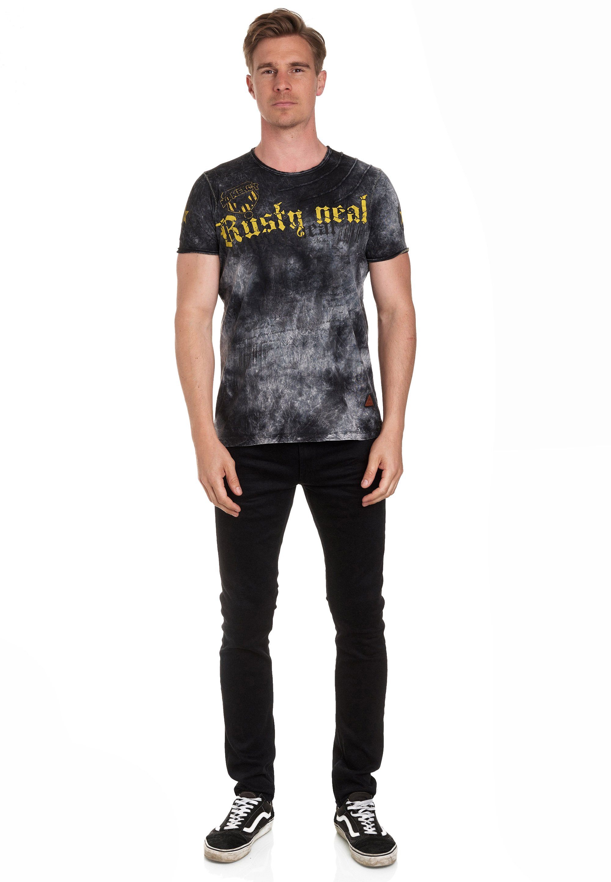 Rusty Neal T-Shirt mit toller Batik-Optik günstig online kaufen