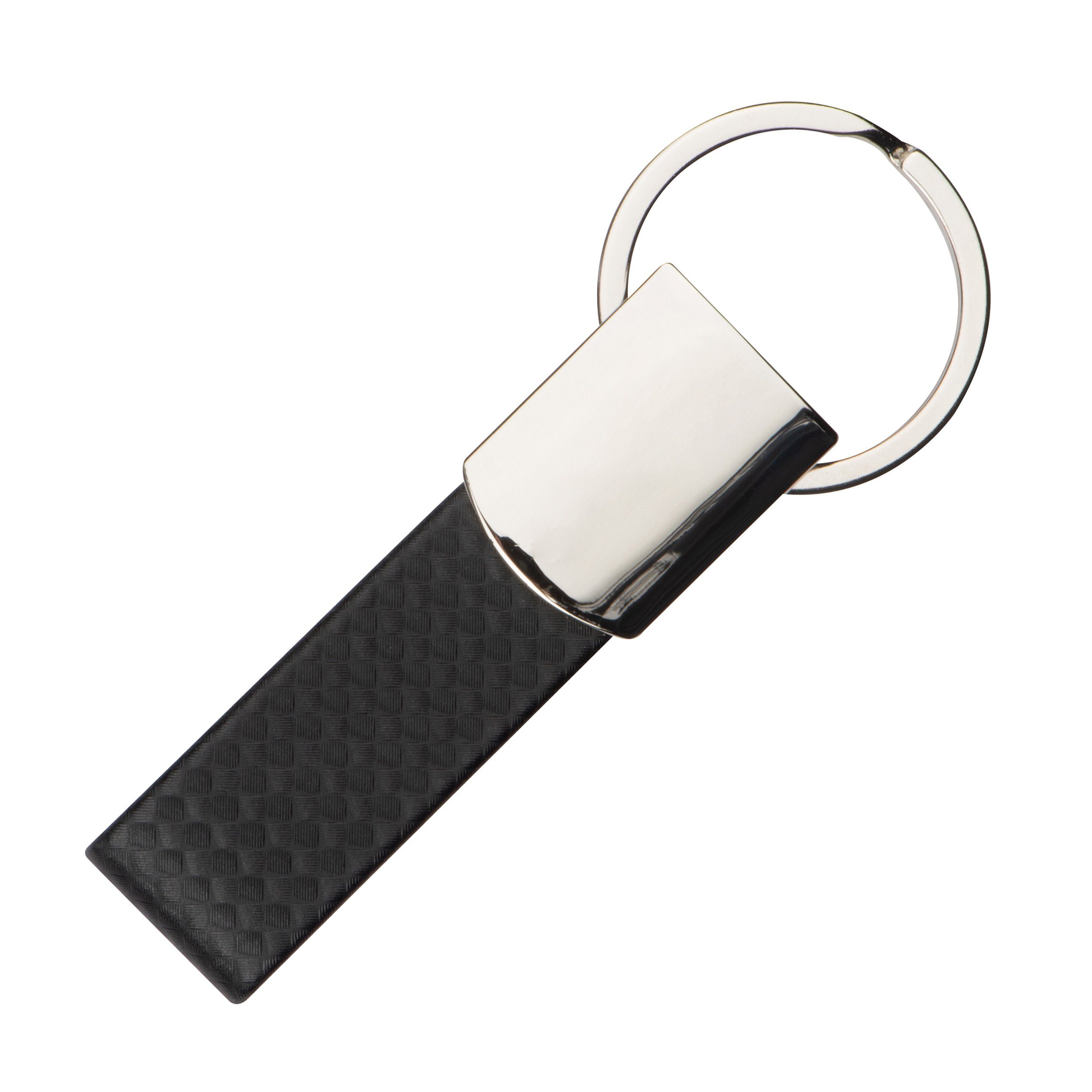 Easy Gifts Schlüsselanhänger Eleganter Schlüsselanhänger / aus Metall / mit Karbon-Optik-Schlaufe