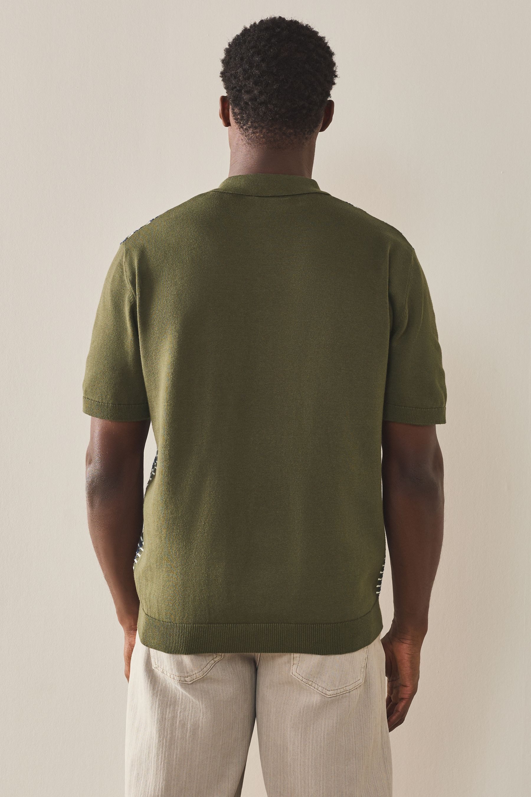 Next Polokragenpullover Regular Fit Kurzarm-Poloshirt aus Strick (1-tlg)