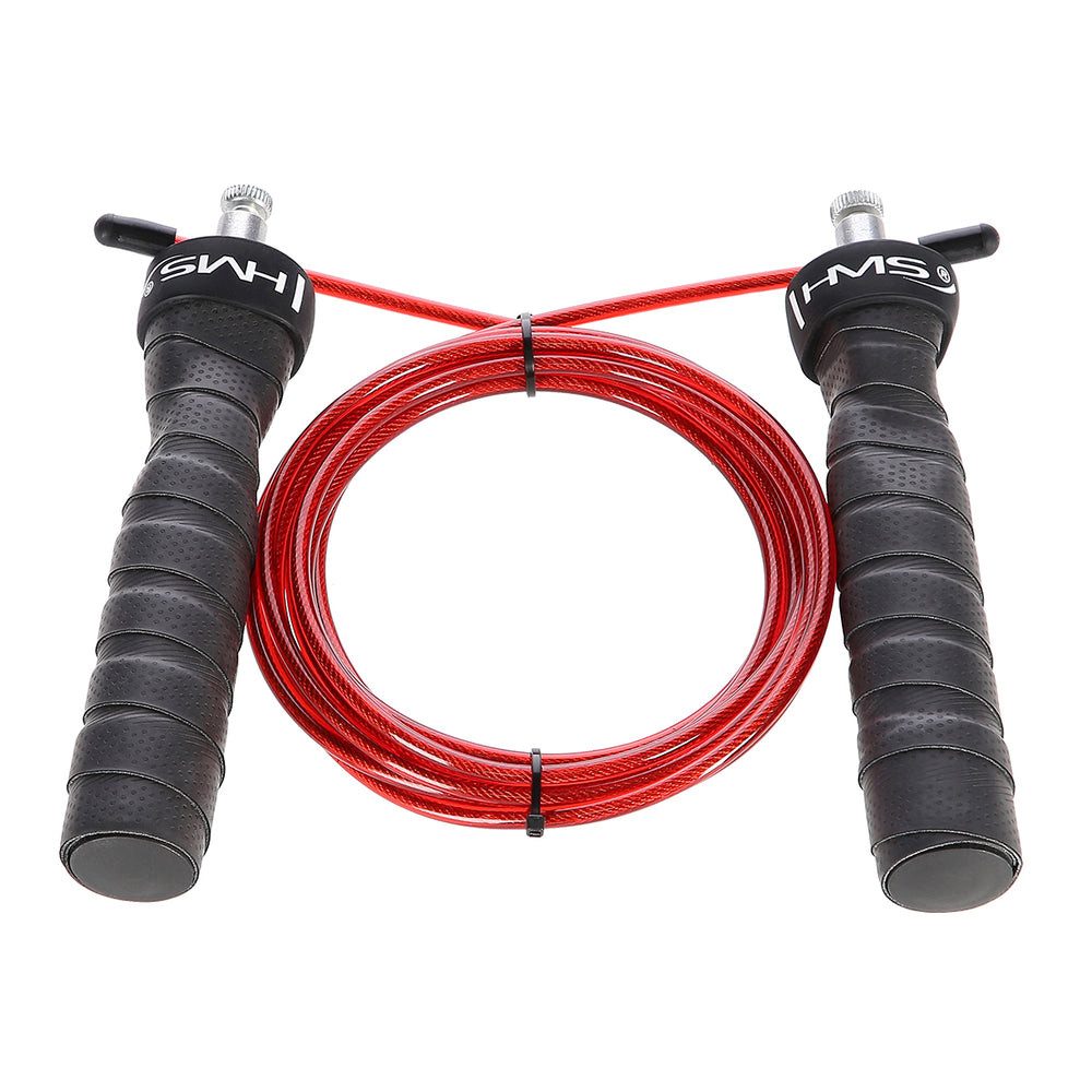 HMS Springseil Speedrope Sprungseil Fitnessseil, Kugellager, längenverstellbar, Stahlseil