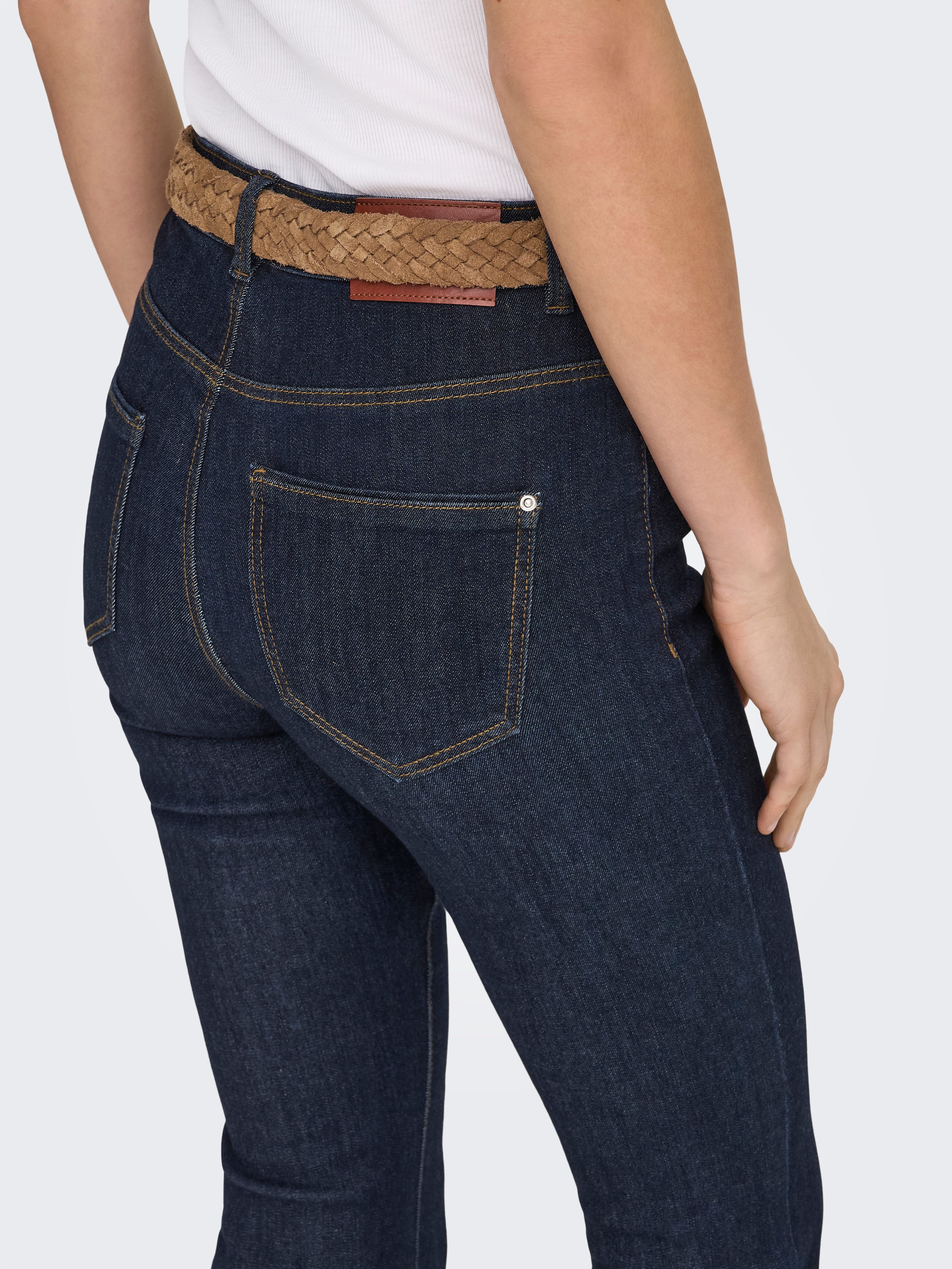 ONLY Bootcut-Jeans ONLWAUW LIFE HW FLARED RINSE DNM Materialmix, bootcut fit