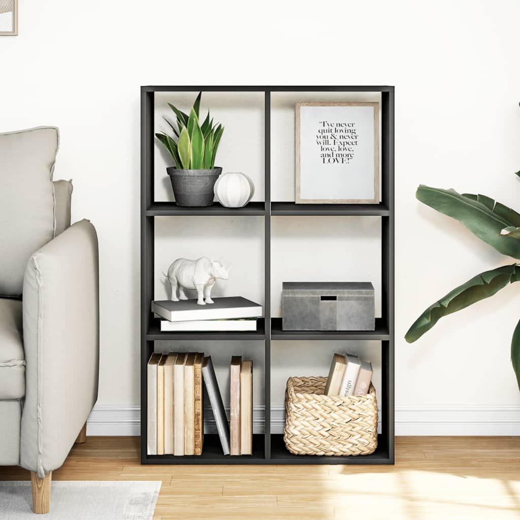 vidaXL Bücherregal Raumteiler-Bücherregal Schwarz 69,5x29x103,5 cm günstig online kaufen