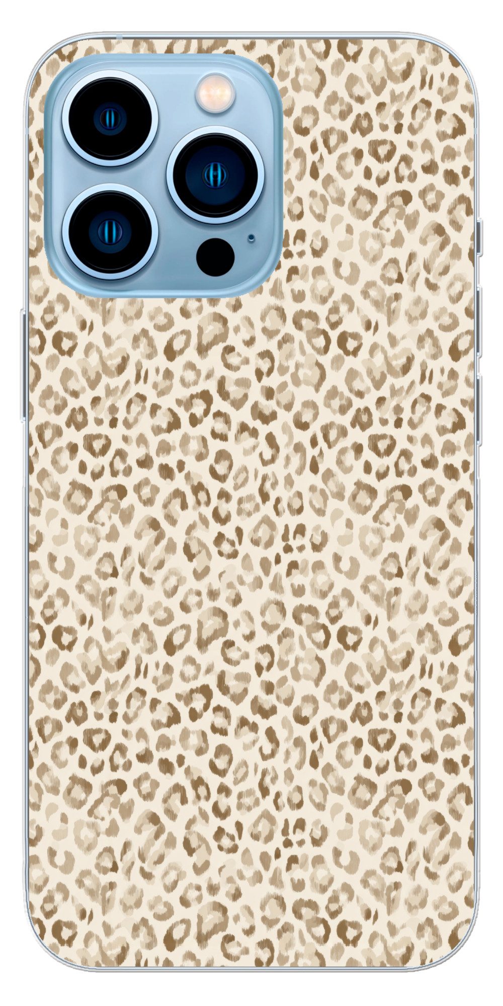 MuchoWow Handyhülle für Apple iPhone 13 Pro Leopard - Klassisch - Beige, Smartphone-Bumper, Print, Handy Schutzhülle Dünn