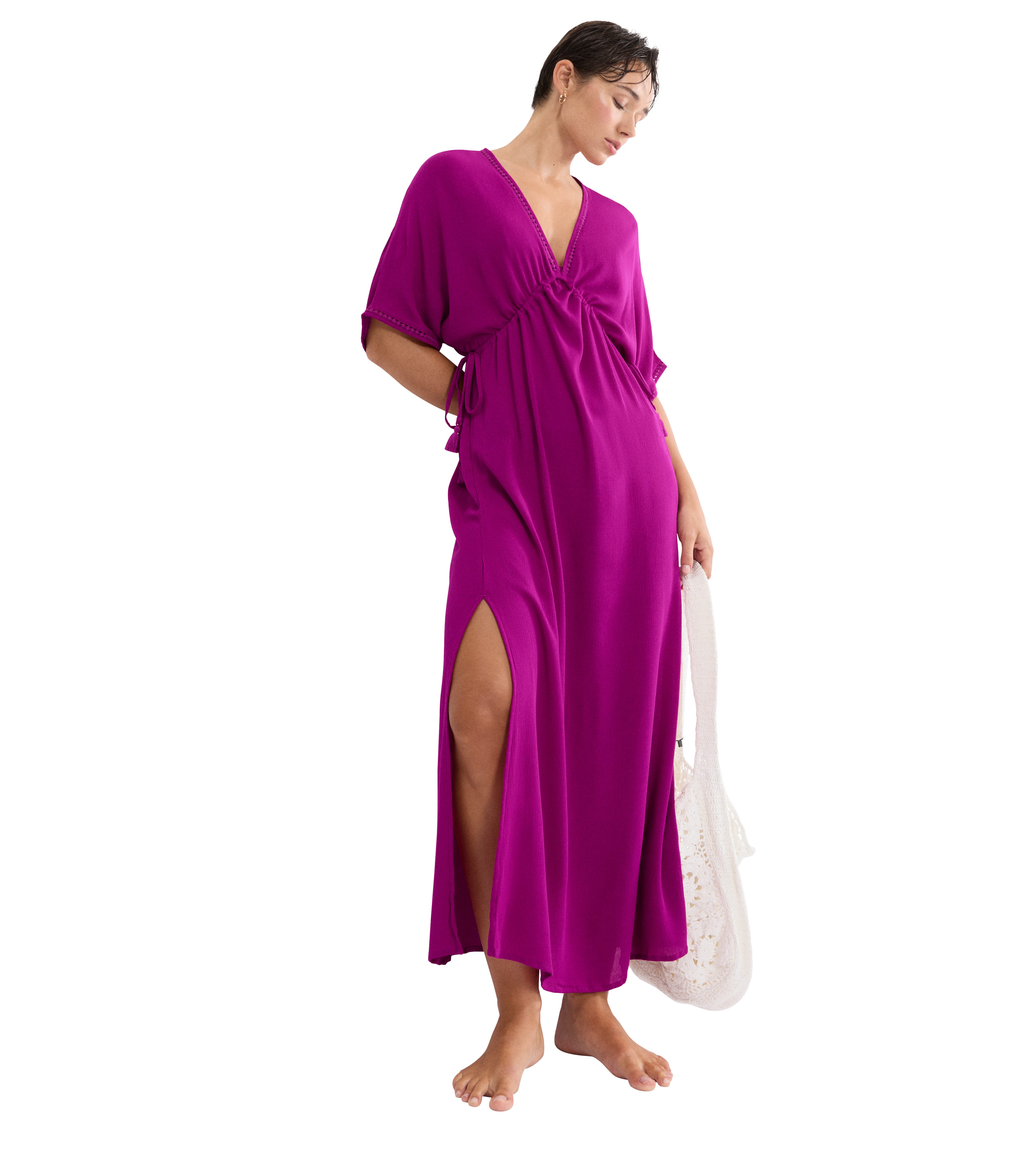 Triumph Strandkleid mit tiefem V-Ausschnitt und halb langem Arm