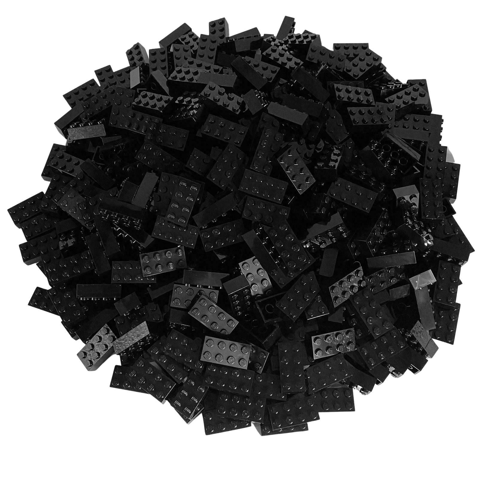 LEGO® LEGO® 2x4 Steine Bausteine Schwarz - 3001 NEU! Menge 50x Spielbausteine, (Bausteine, 50 St., Kreativ-Set), Made in Europe