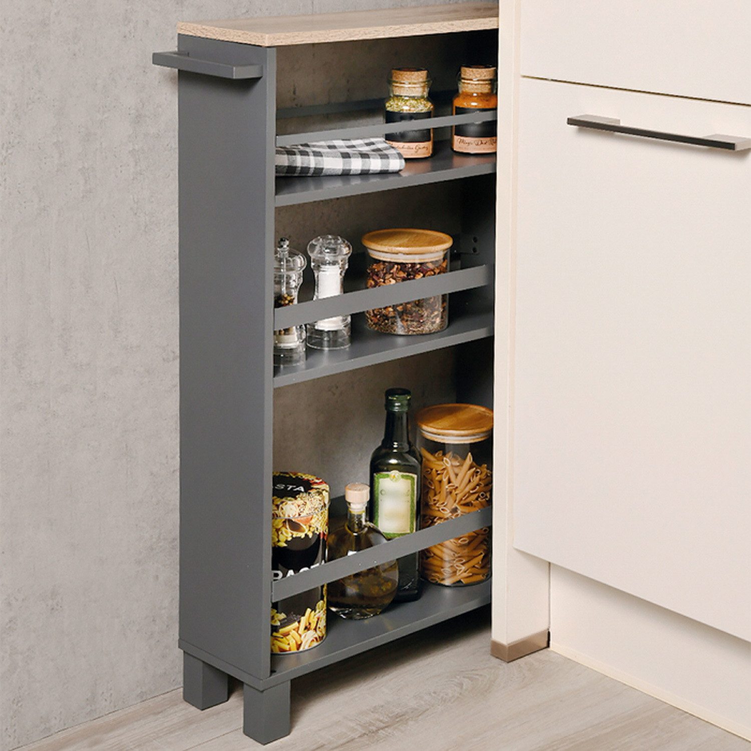 KESPER® Spannregal Nischenregal mit 2 Lenkrollen günstig online kaufen