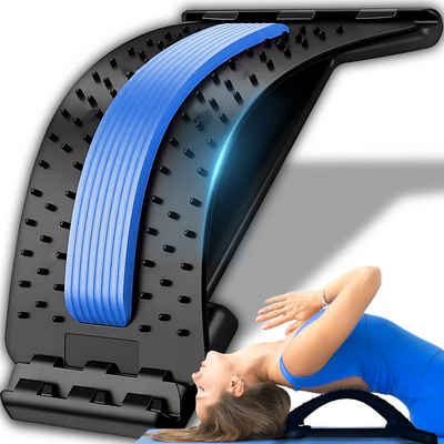 Retoo Rückentrainer Rückenstrecker Rückentrainer Rückendehner Wirbelsäulenstrecker, (1 Stück des Massagestabs zur Wirbelsäule), 3 Höhen – 6 cm für Anfänger, 3 Gürtel mit intensiver Wirkung