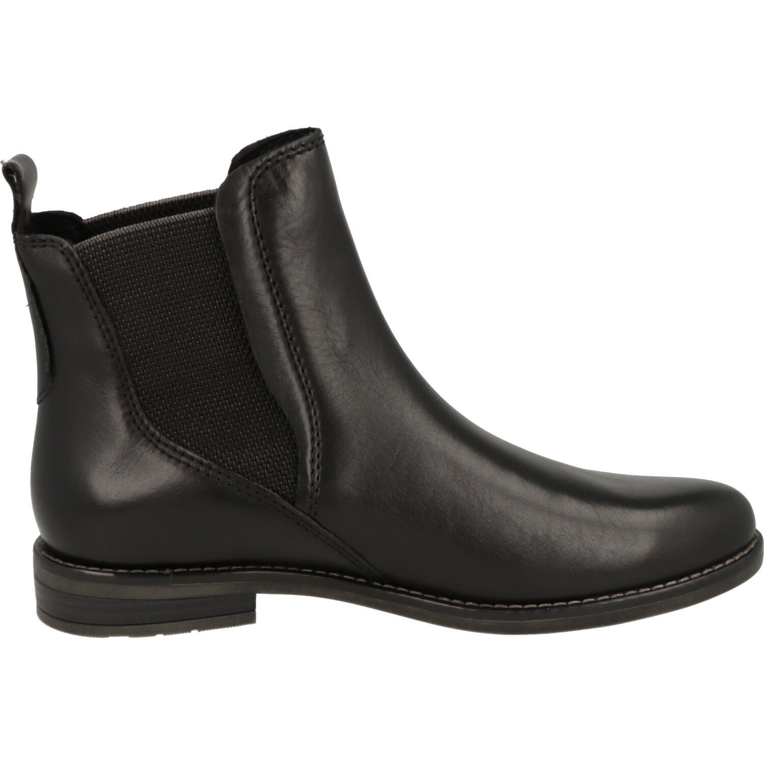 MARCO Stiefelette TOZZI Damen 2-25366-41 black Leder Schuhe (13006117) Chelseaboots