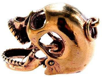 Kiss of Leather Kettenanhänger großer Totenkopf Schädel Skull Biker Rocker Anhänger Bronze