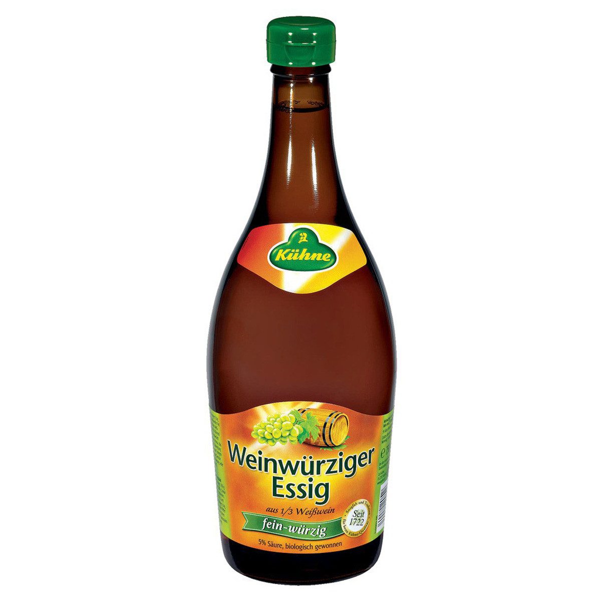 Kühne Essig, Kühne Weinwürziger feiner Essig mit 5 Prozent Säuregehalt 750ml