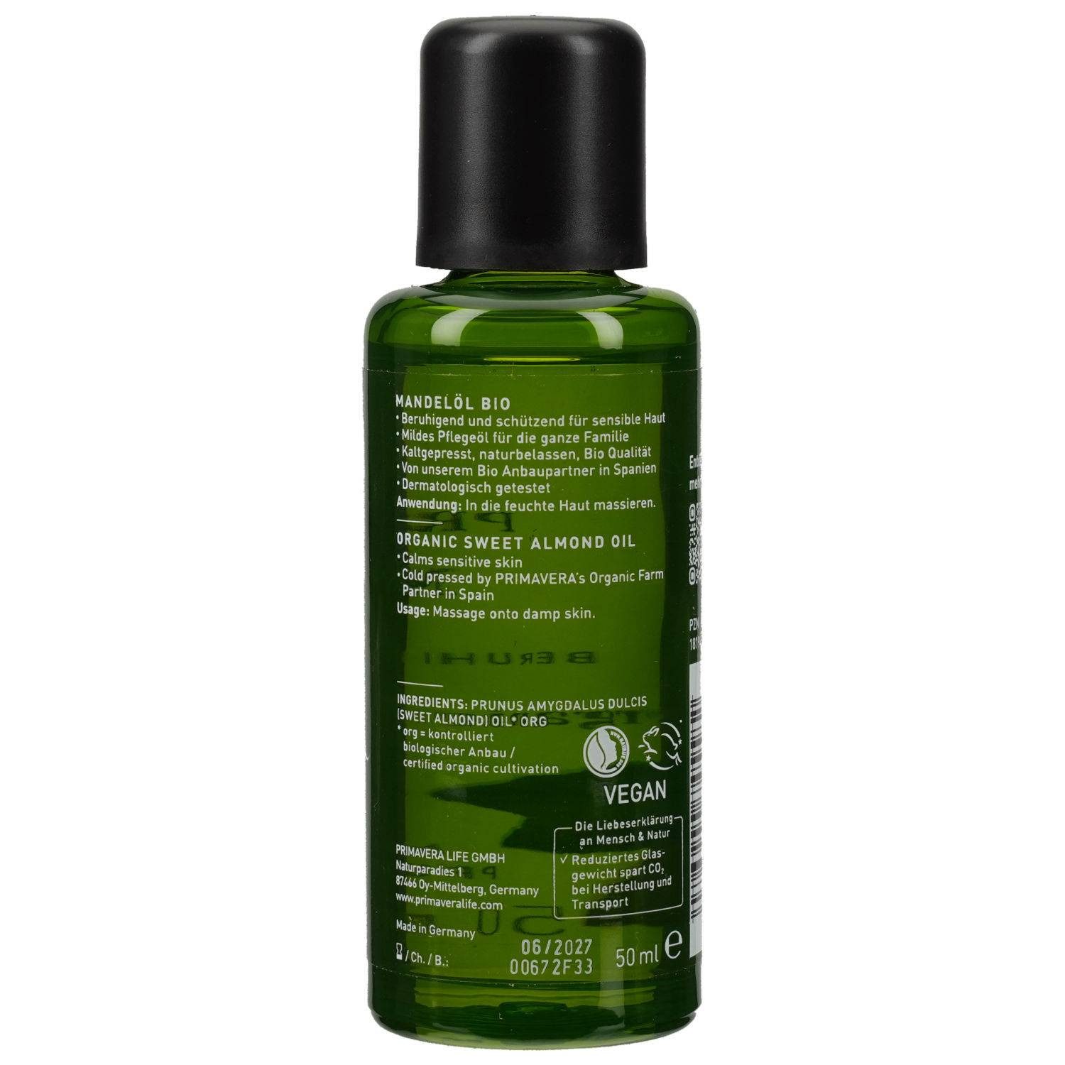 Primavera Körperöl MANDELÖL Bio 50ml PZN 18194967