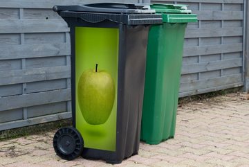 MuchoWow Wandsticker Obst - Apfel - Grün (1 St), Mülleimer-aufkleber, Mülltonne, Sticker, Container, Abfalbehälter