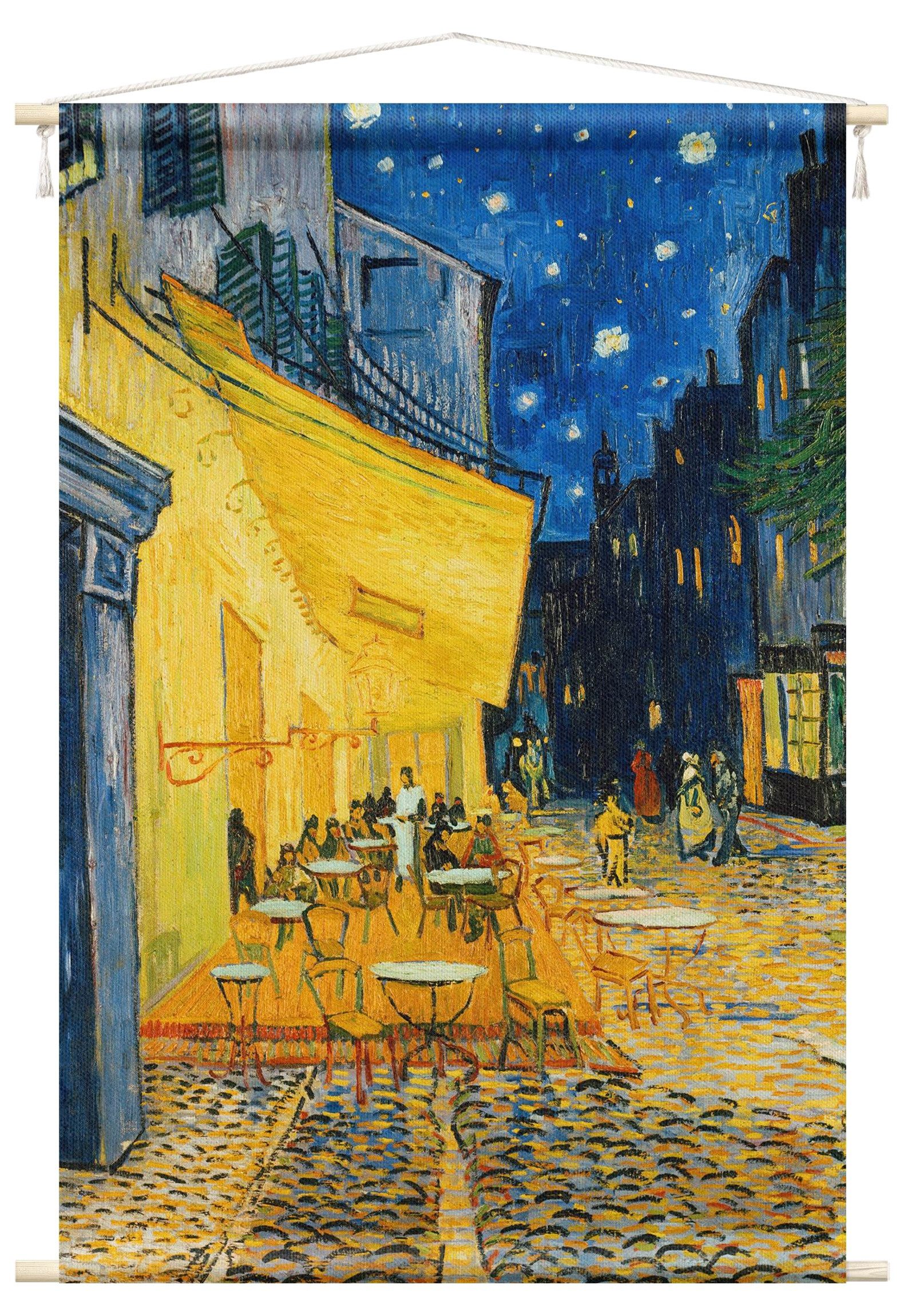 Bilderdepot24 Wandteppich modern Vincent van Gogh Kunst gelb, rechteckig, Höhe: 2.6 mm, großes Wandbild aus Natur-Baumwolle Wandbehang Stoffbild Tuch Wollseil