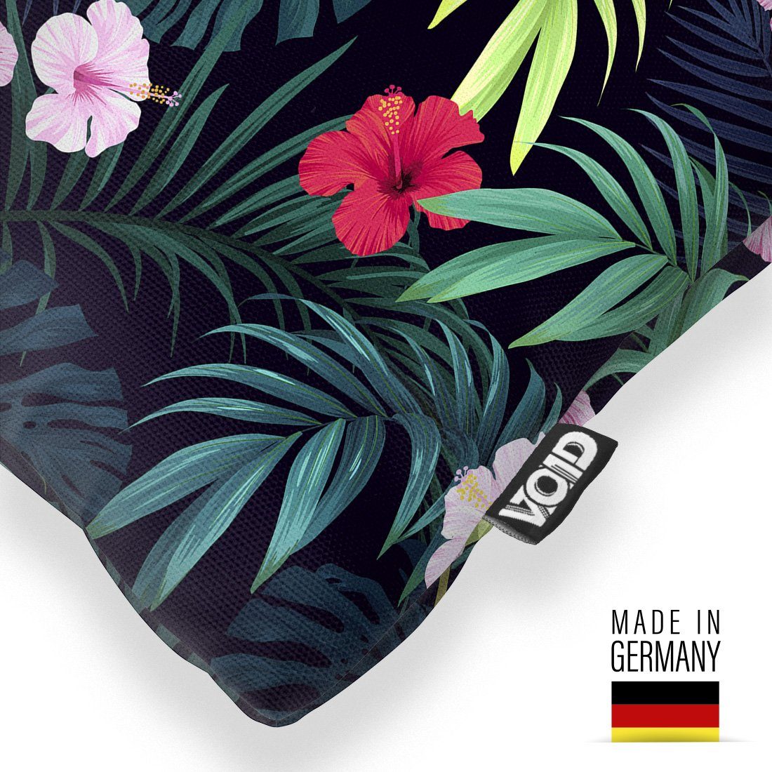 VOID Kissenbezug, (1 Stück), Urwald Dschungel Muster blume hibiskus tropenw günstig online kaufen