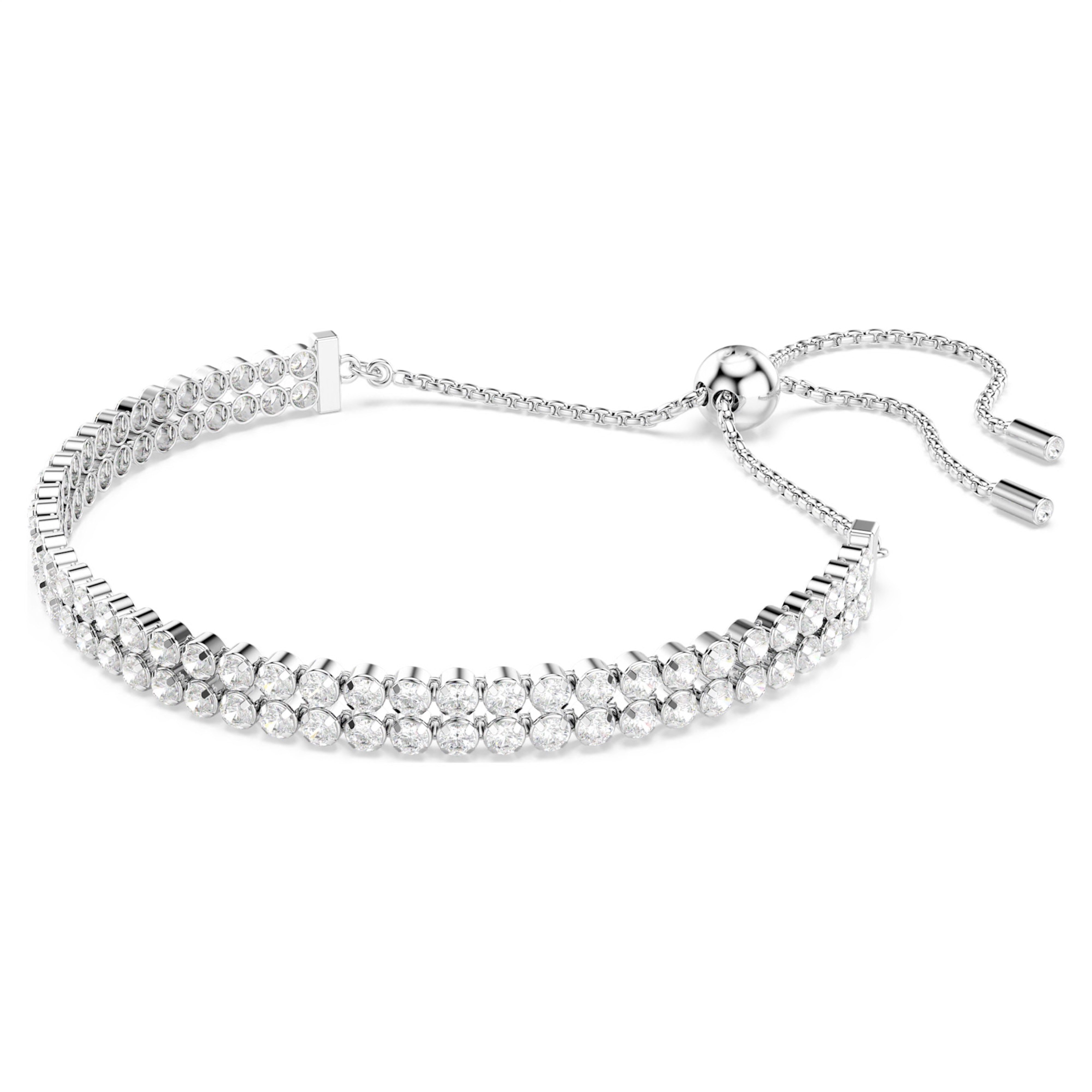 Swarovski Armband Matrix Tennis Armband Rundschliff, Weiß, Rhodiniert 56782 günstig online kaufen