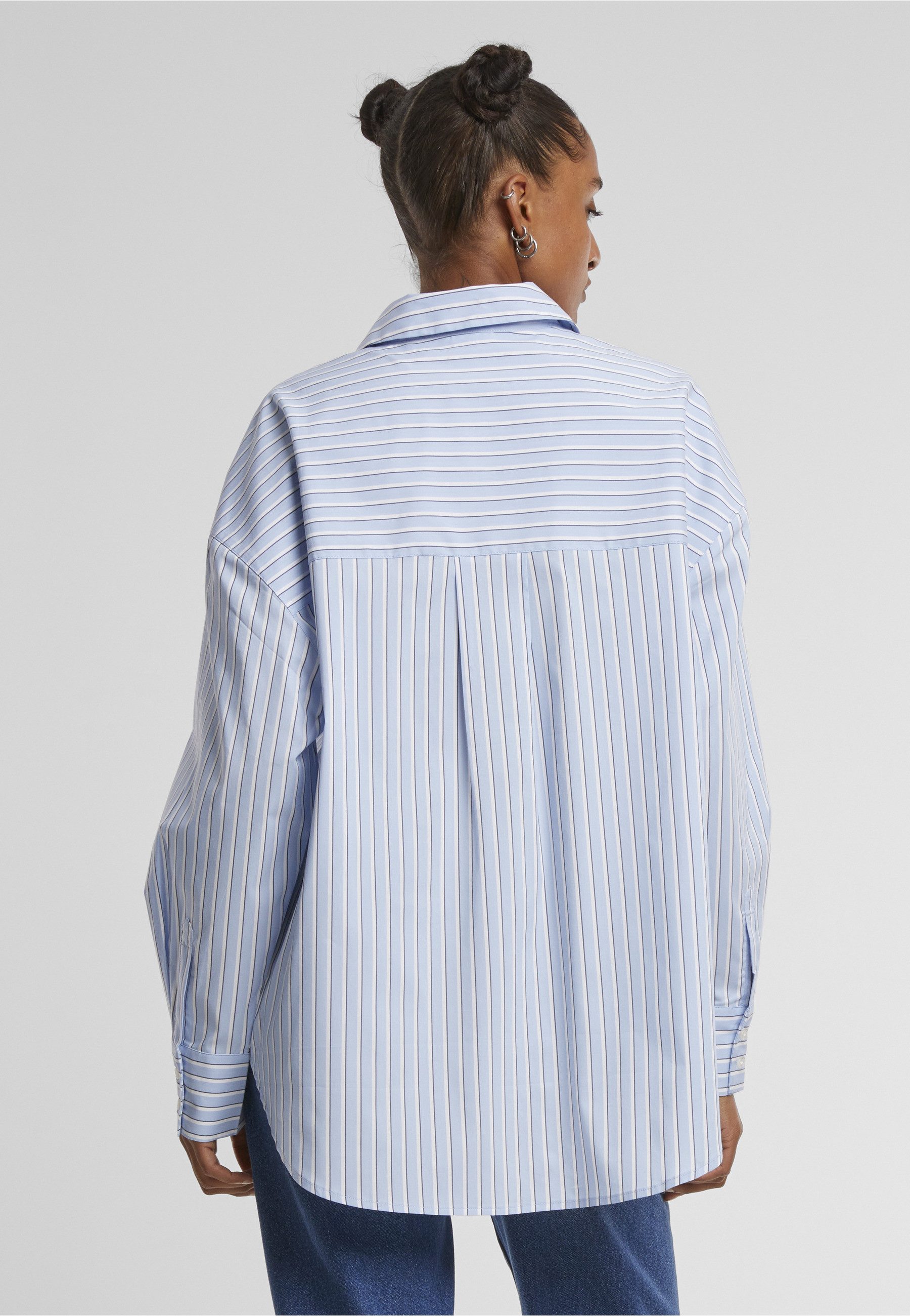 URBAN CLASSICS Klassische Bluse Urban Classics Ladies Oversized Striped Blouse