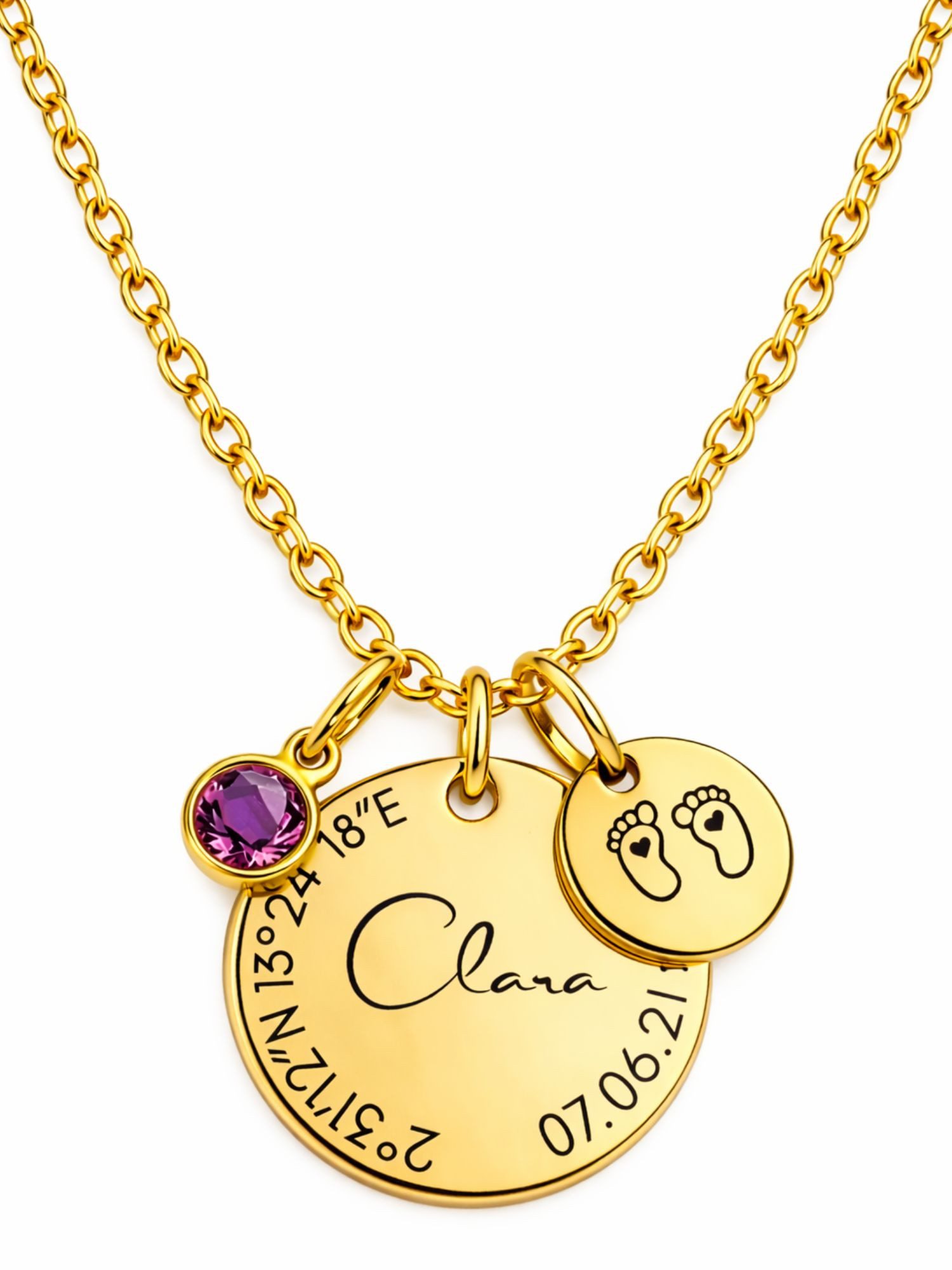 BS Schmuckdesign Kette mit Anhänger mit Gravur Damen Halskette mit Gravur G günstig online kaufen