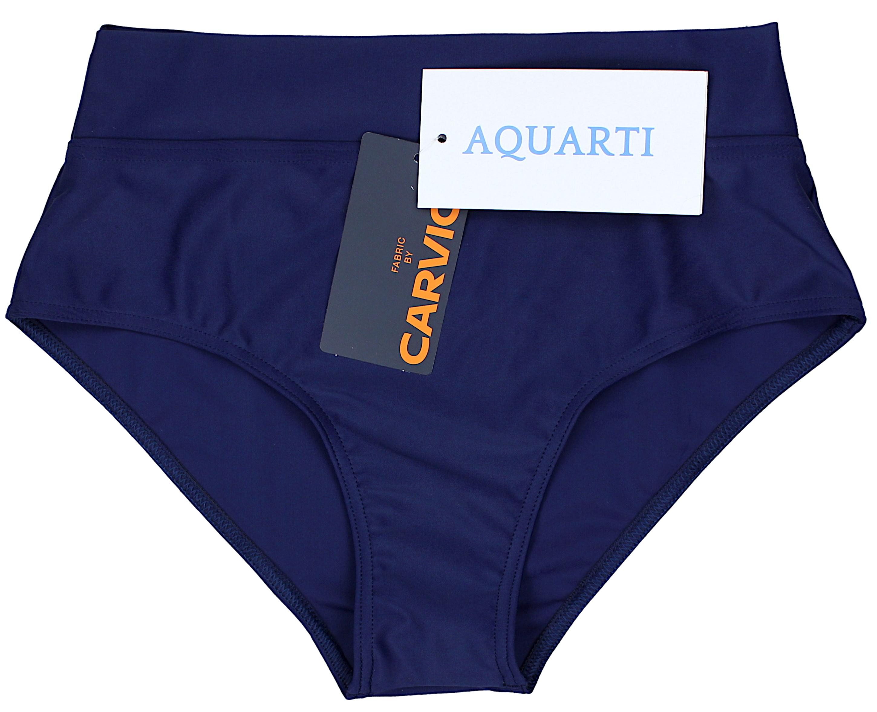Aquarti Bikini-Hose Unterteil High Waist mit Umschlagbund