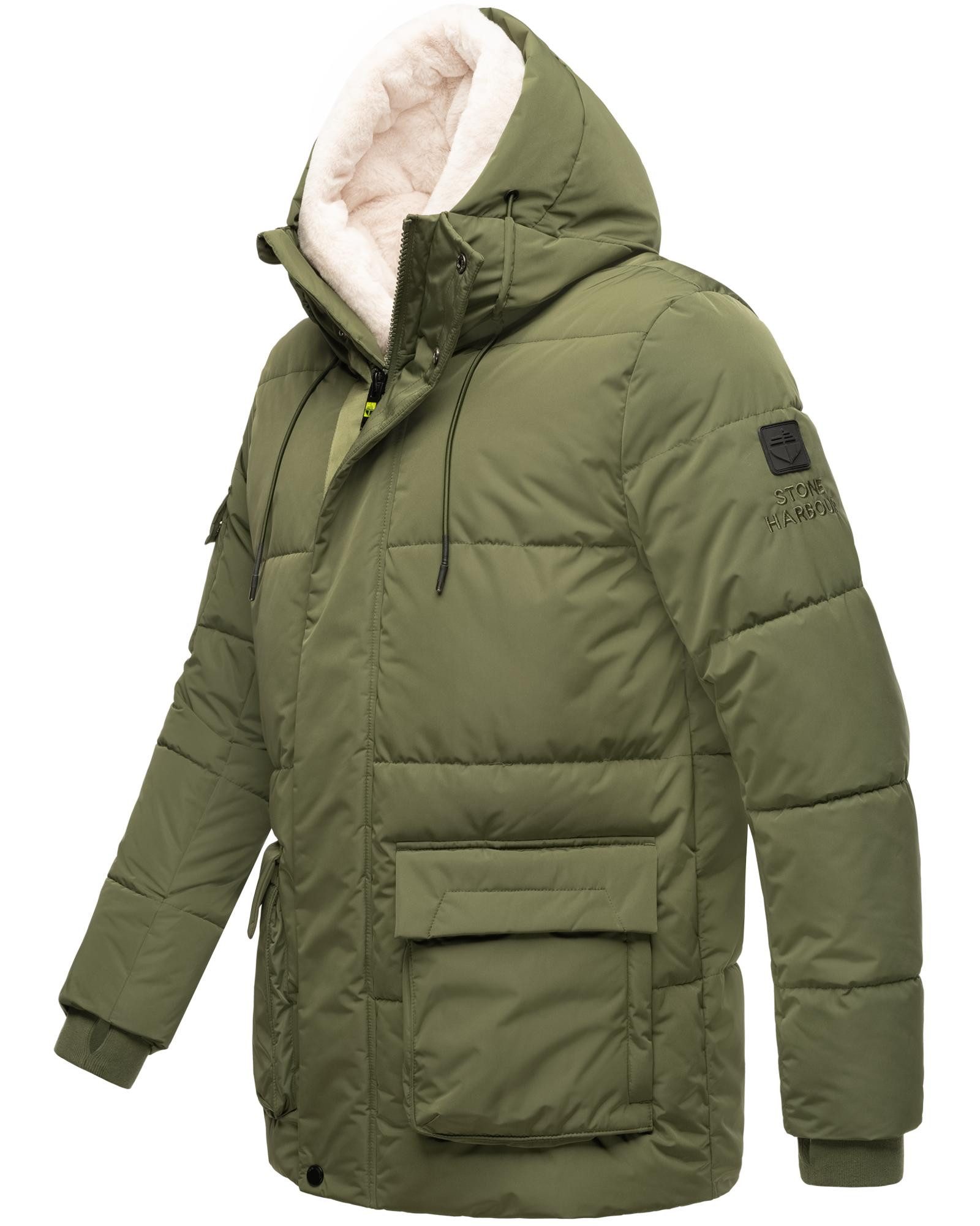 Stone Harbour Winterjacke Lauroo XX urbane Herren Steppjacke mit kuscheligem Teddyfleece – Bild 2 von 5