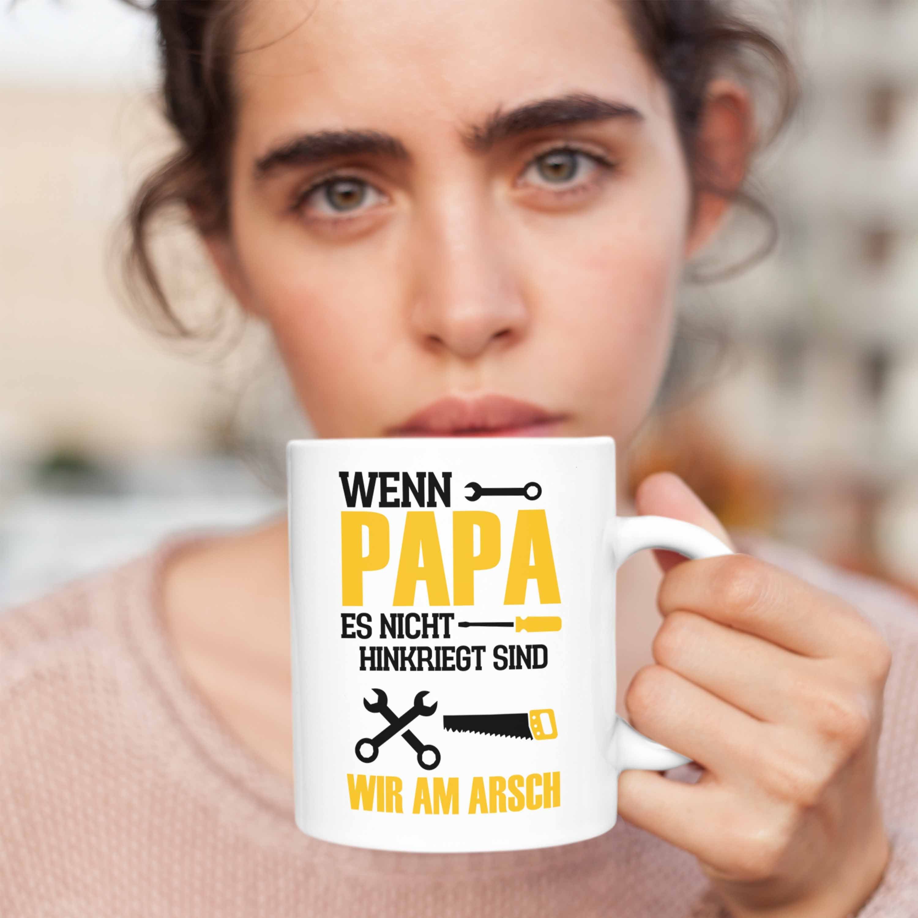Trendation Tasse Tasse den Vatertag Es besten Nicht zum Papa Weiss Hinkriegt für Wenn Ge Papa